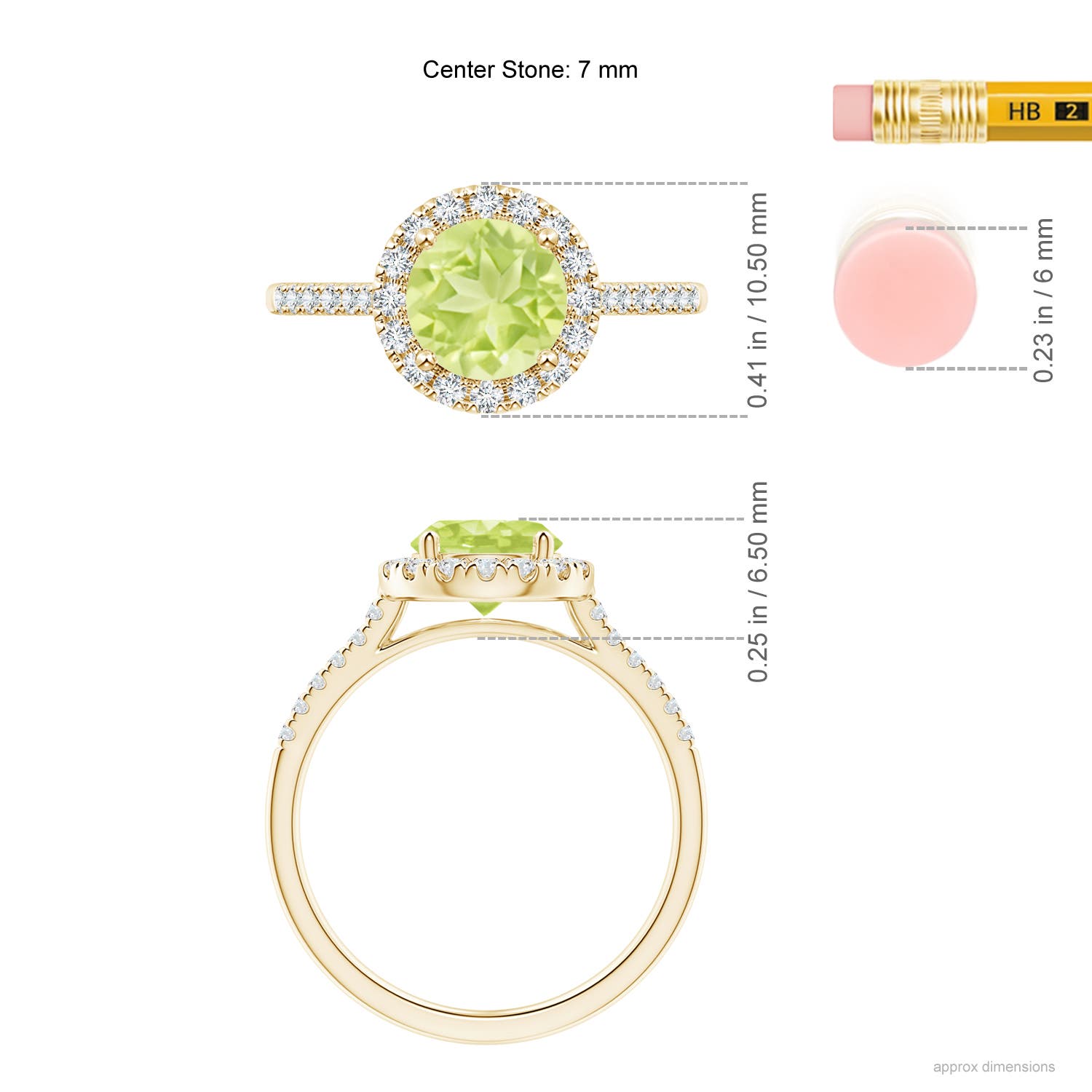 A - Peridot / 1.69 CT / 14 KT Yellow Gold