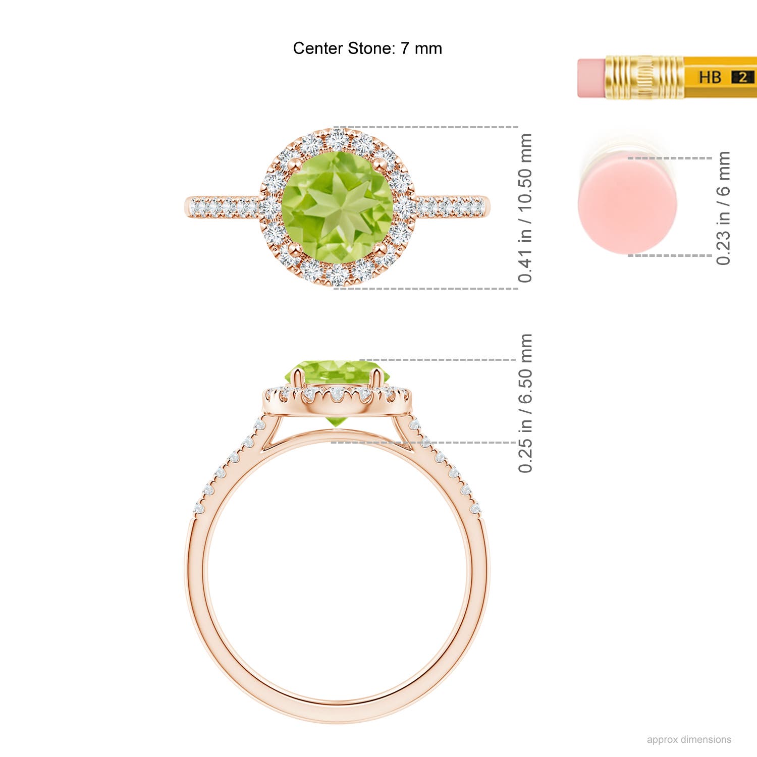 AA - Peridot / 1.69 CT / 14 KT Rose Gold