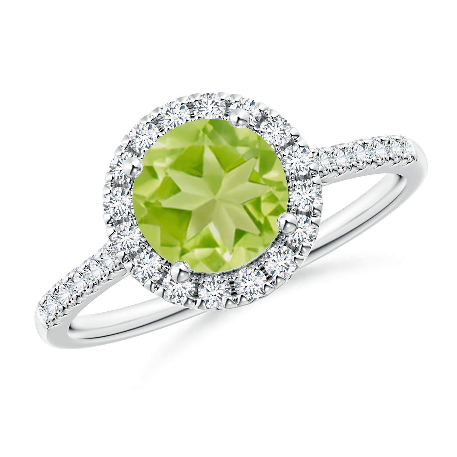 AA - Peridot / 1.69 CT / 14 KT White Gold