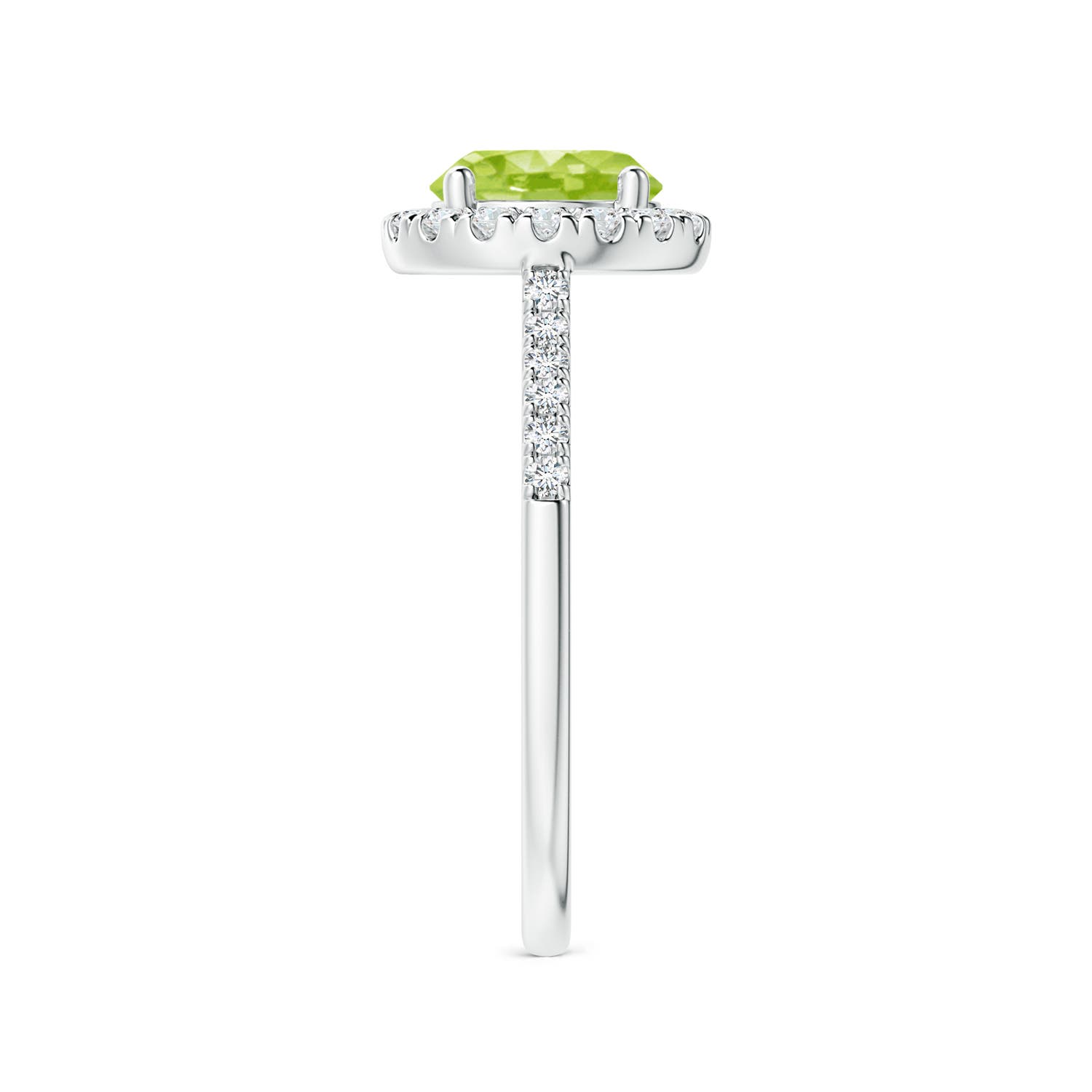 AA - Peridot / 1.69 CT / 14 KT White Gold