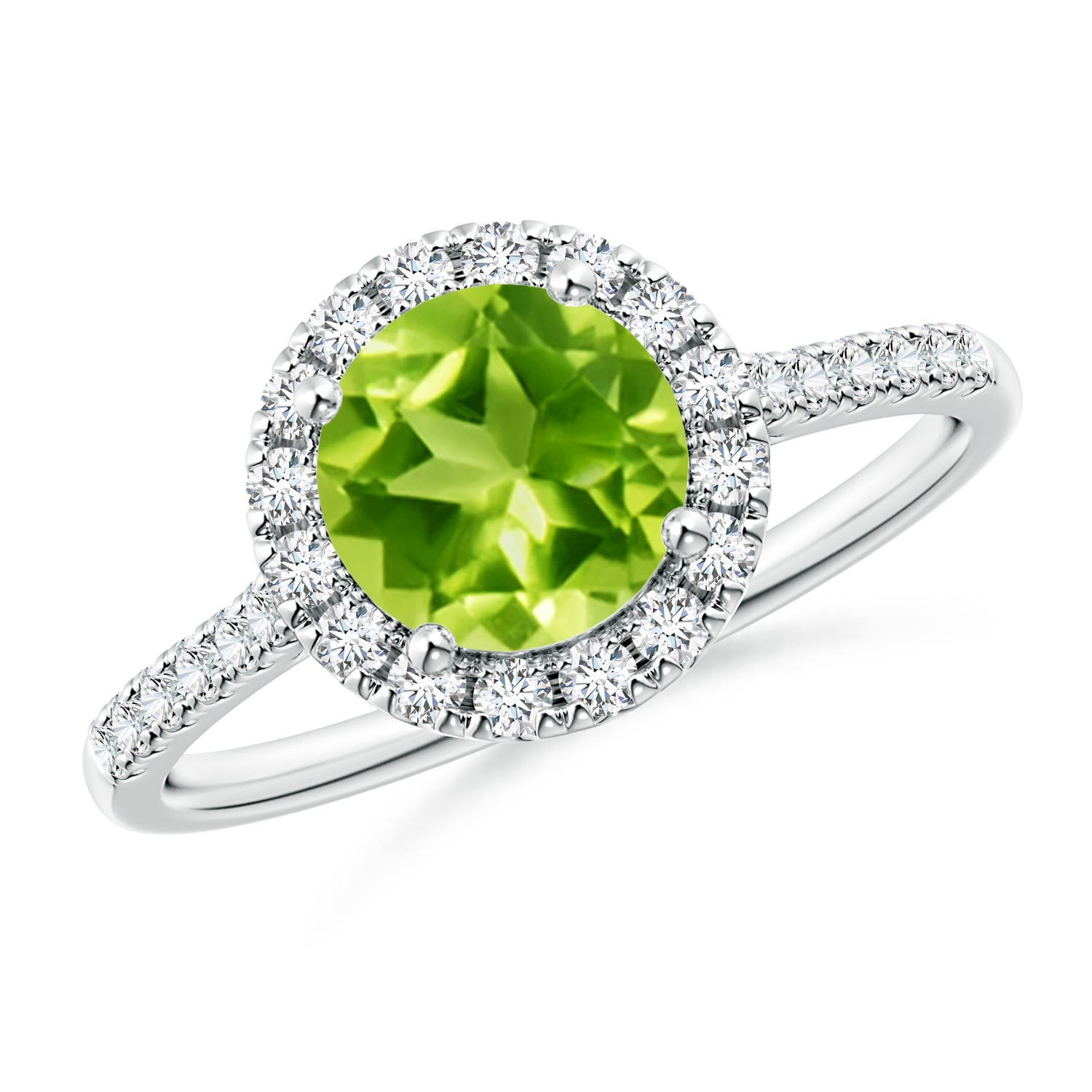 AAA - Peridot / 1.69 CT / 14 KT White Gold