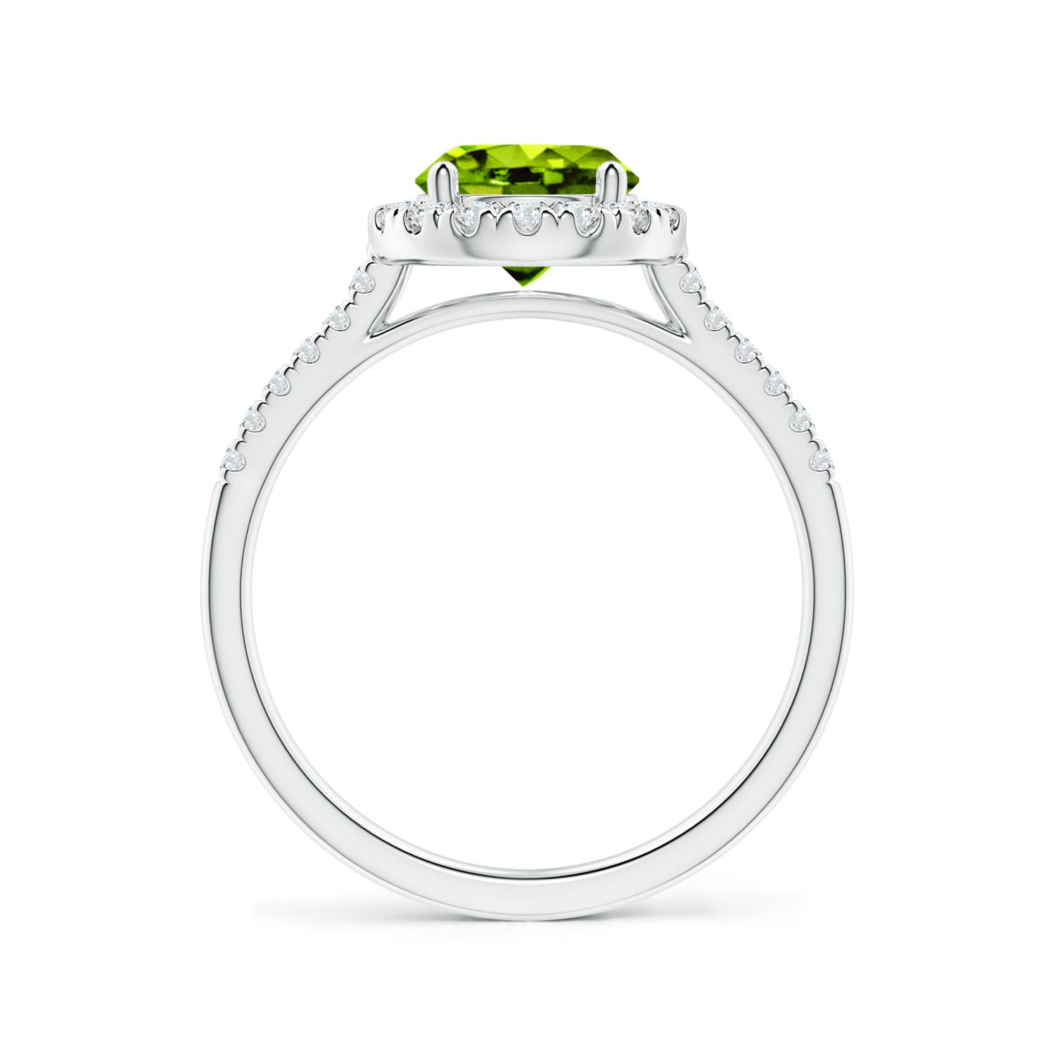 AAAA - Peridot / 1.69 CT / 14 KT White Gold