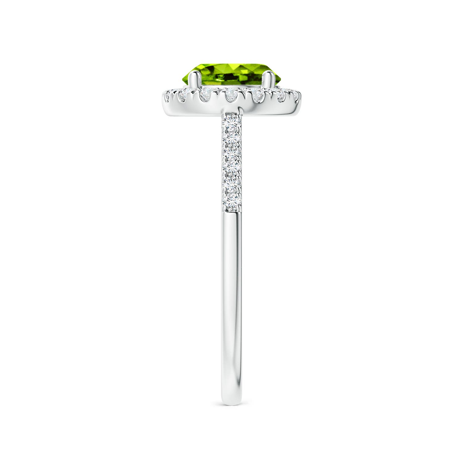 AAAA - Peridot / 1.69 CT / 14 KT White Gold