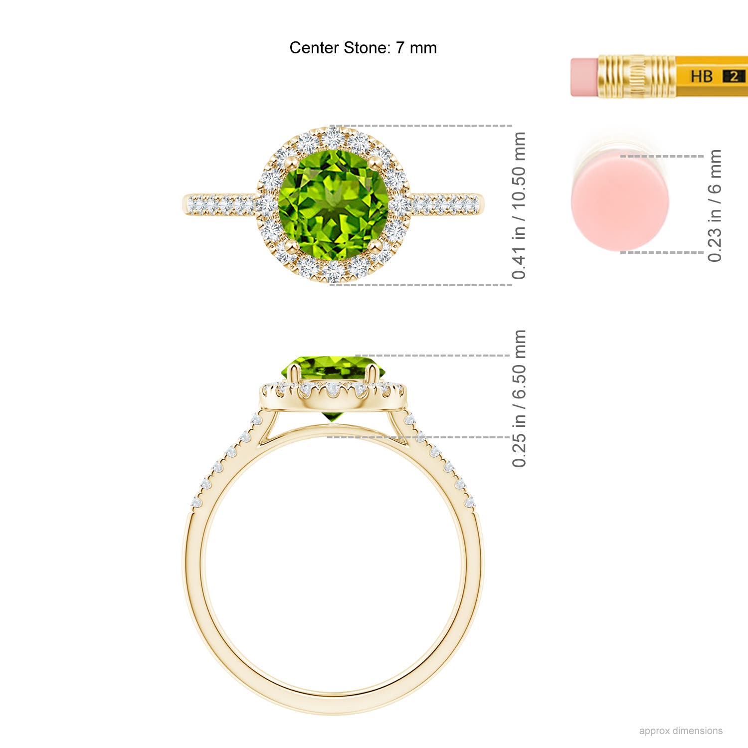 AAAA - Peridot / 1.69 CT / 14 KT Yellow Gold