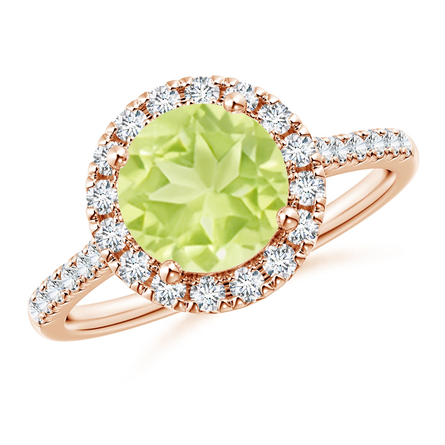 A - Peridot / 2.32 CT / 14 KT Rose Gold