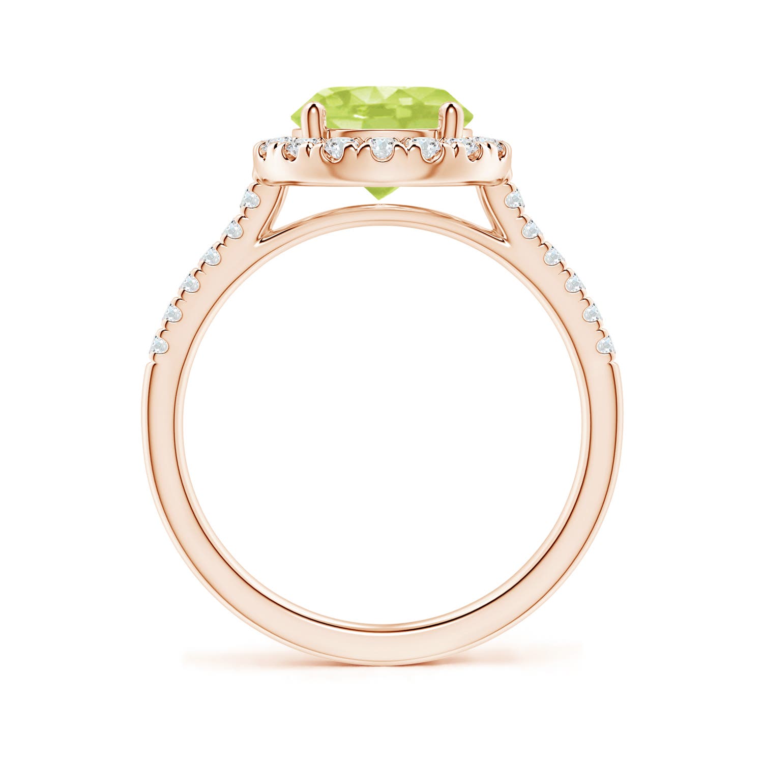 A - Peridot / 2.32 CT / 14 KT Rose Gold