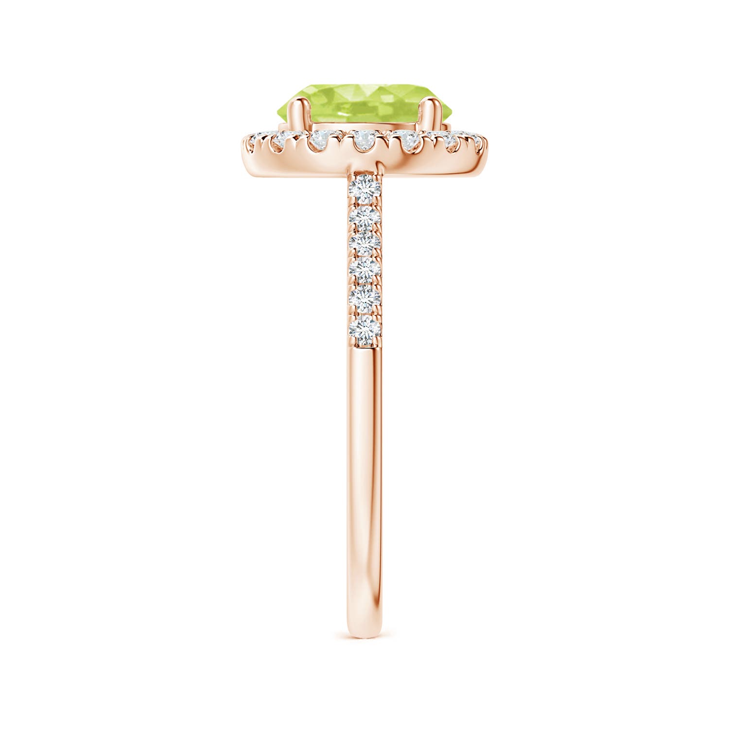 A - Peridot / 2.32 CT / 14 KT Rose Gold