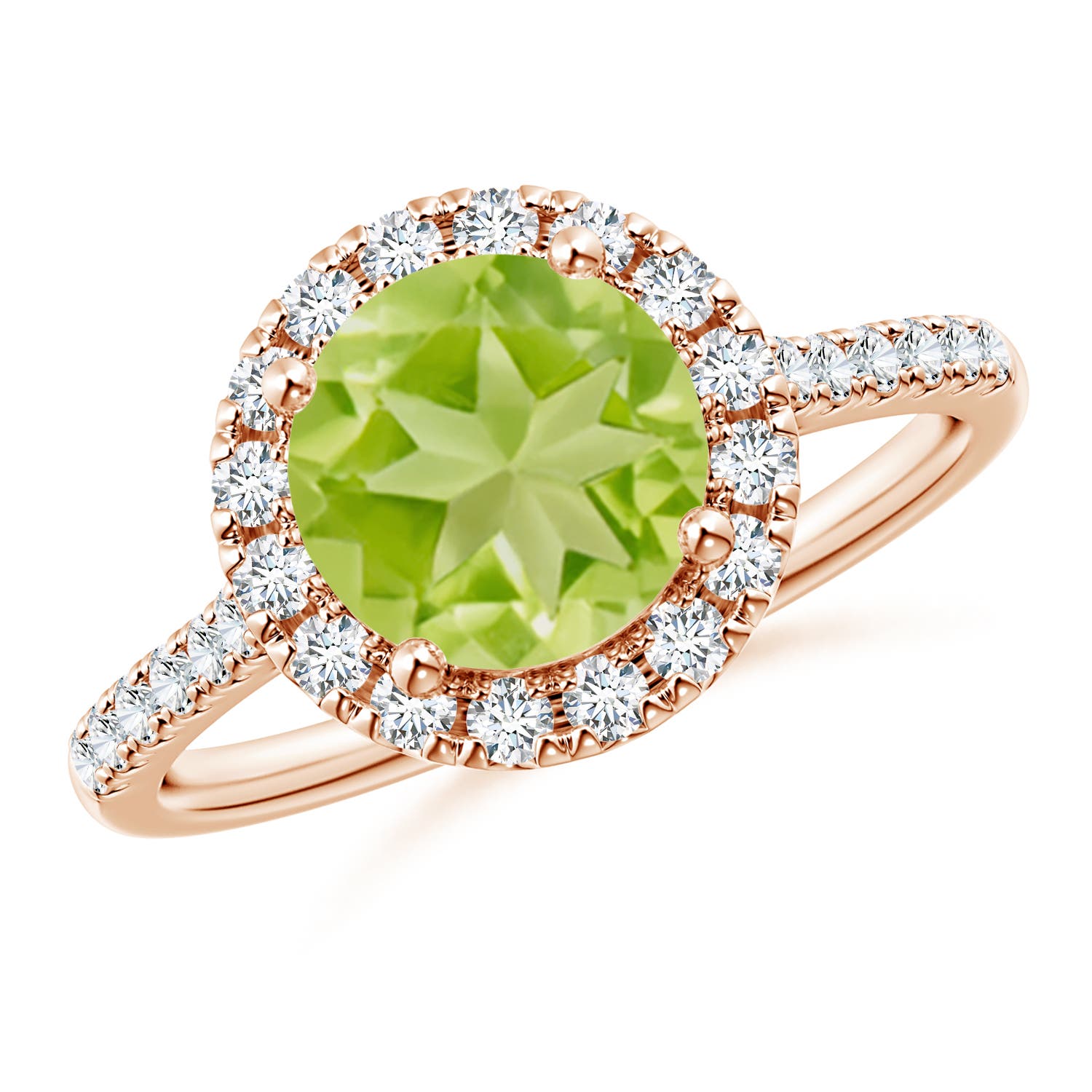 AA - Peridot / 2.32 CT / 14 KT Rose Gold