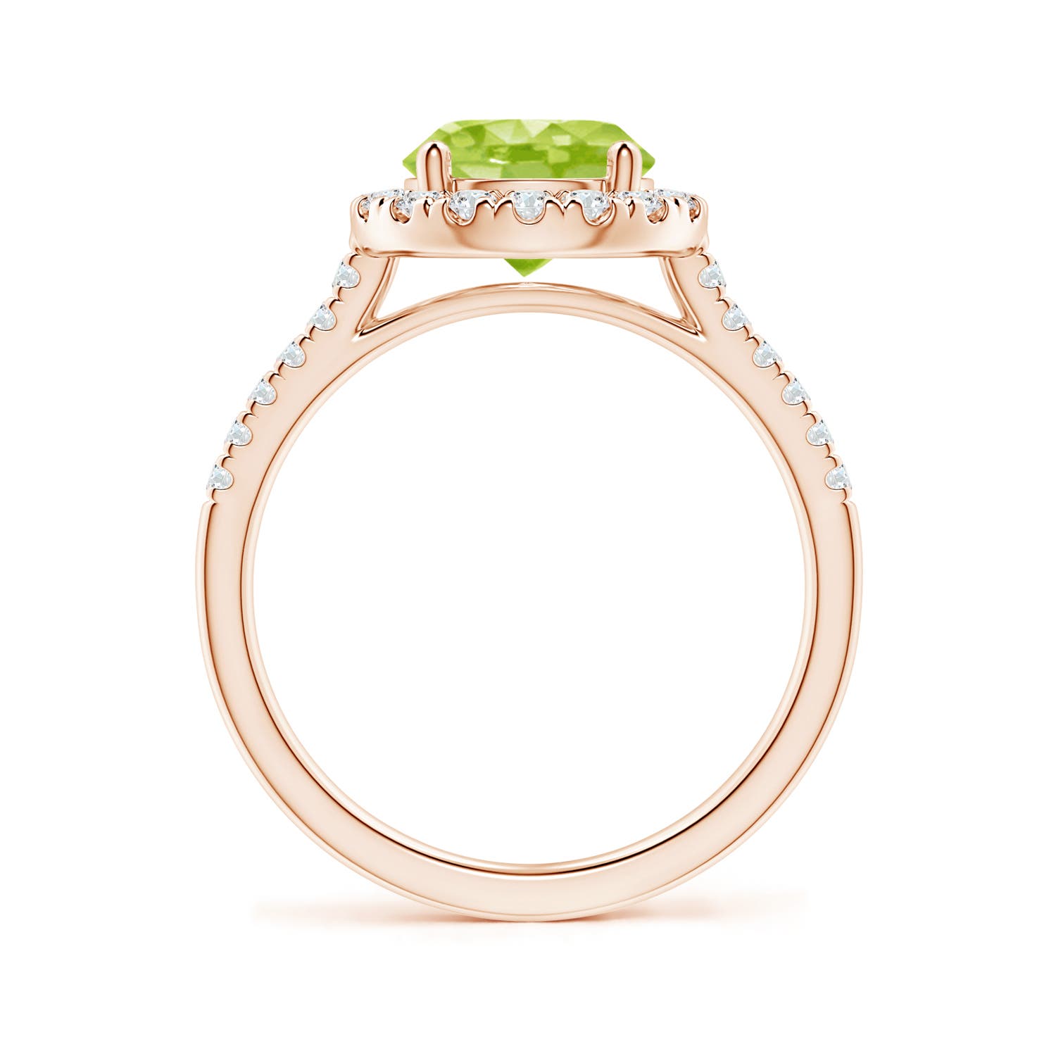 AA - Peridot / 2.32 CT / 14 KT Rose Gold