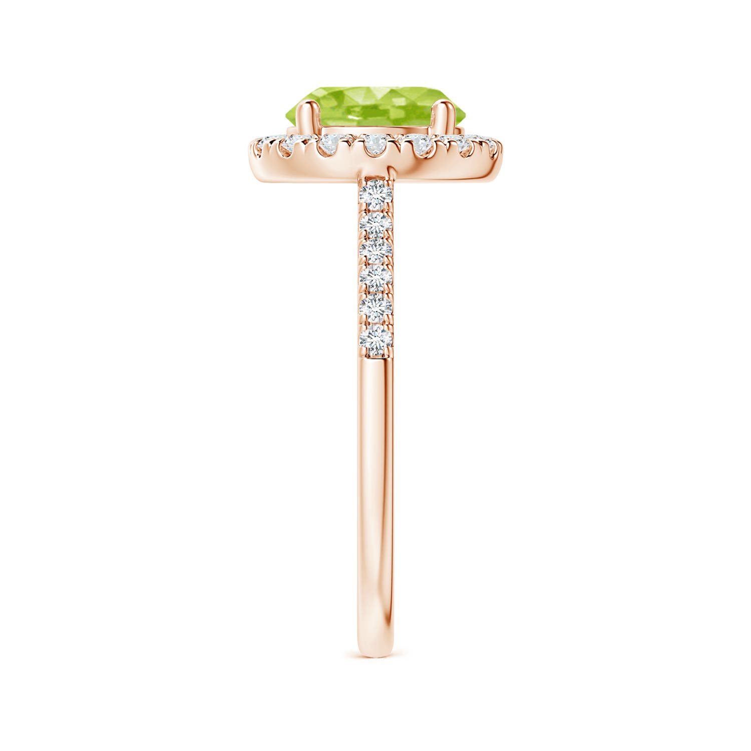 AA - Peridot / 2.32 CT / 14 KT Rose Gold