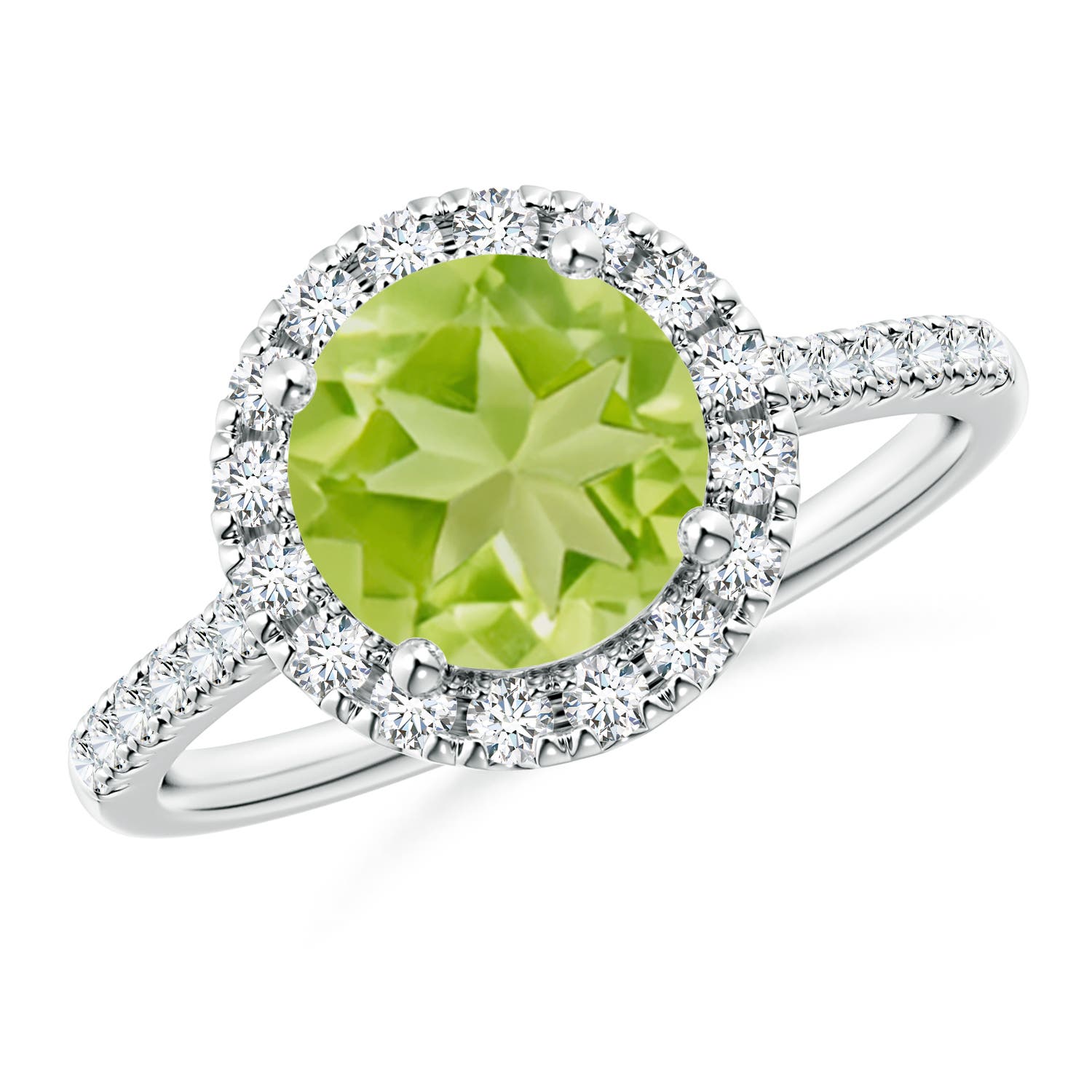 AA - Peridot / 2.32 CT / 14 KT White Gold