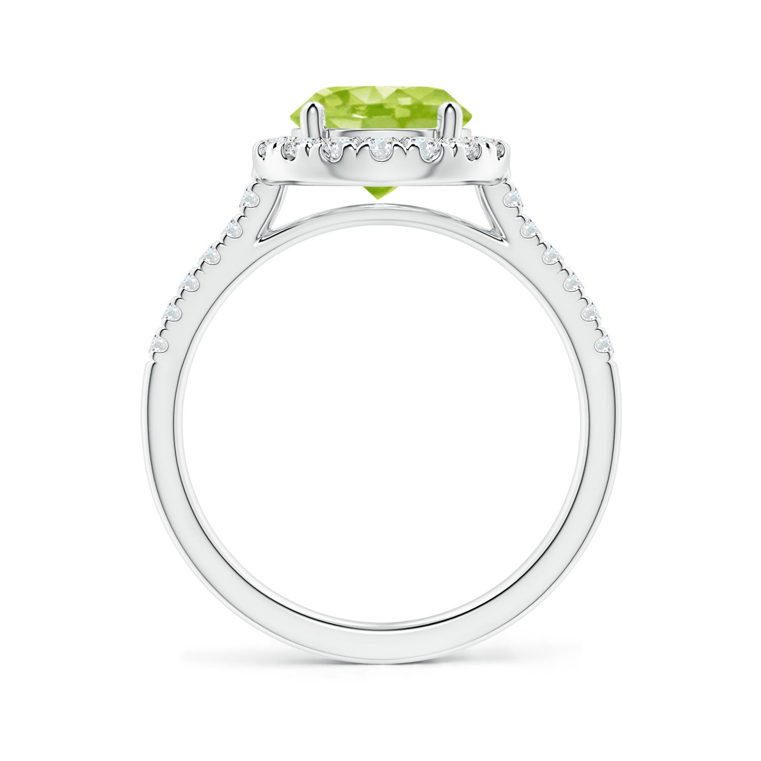 AA - Peridot / 2.32 CT / 14 KT White Gold