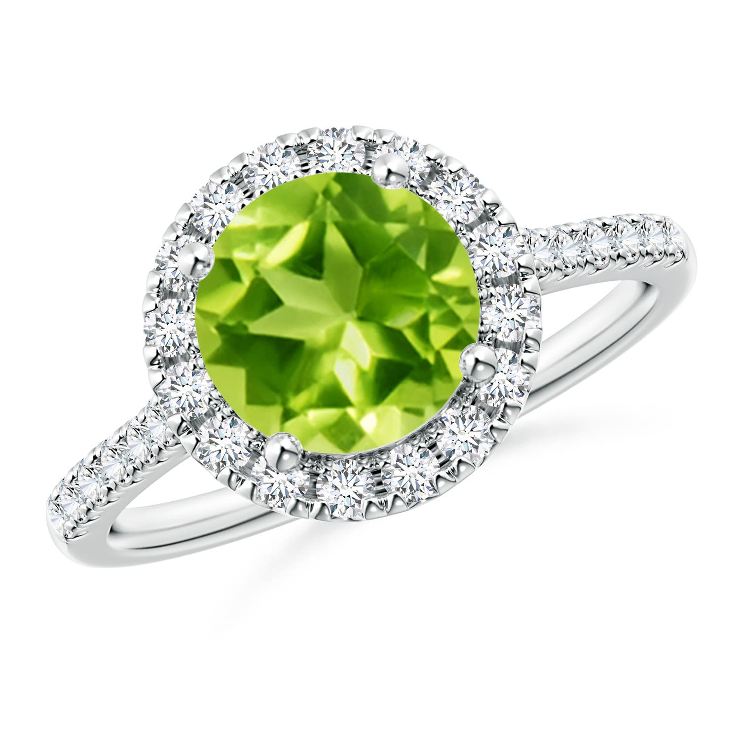 AAA - Peridot / 2.32 CT / 14 KT White Gold