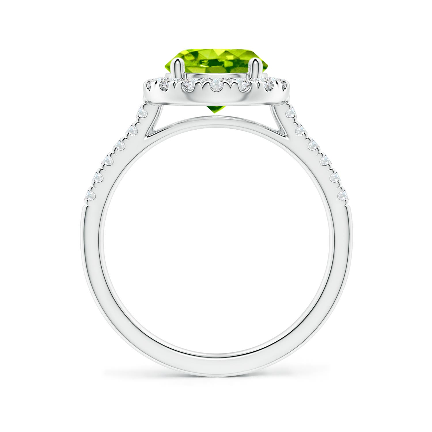 AAA - Peridot / 2.32 CT / 14 KT White Gold