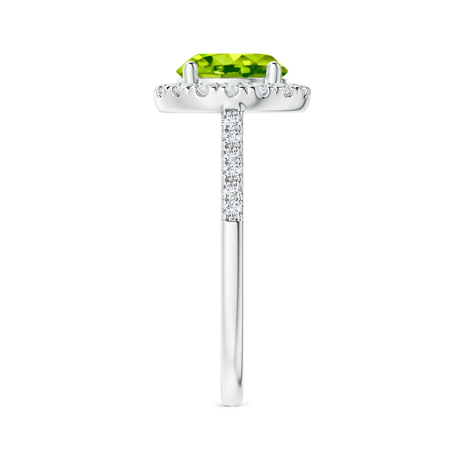 AAA - Peridot / 2.32 CT / 14 KT White Gold