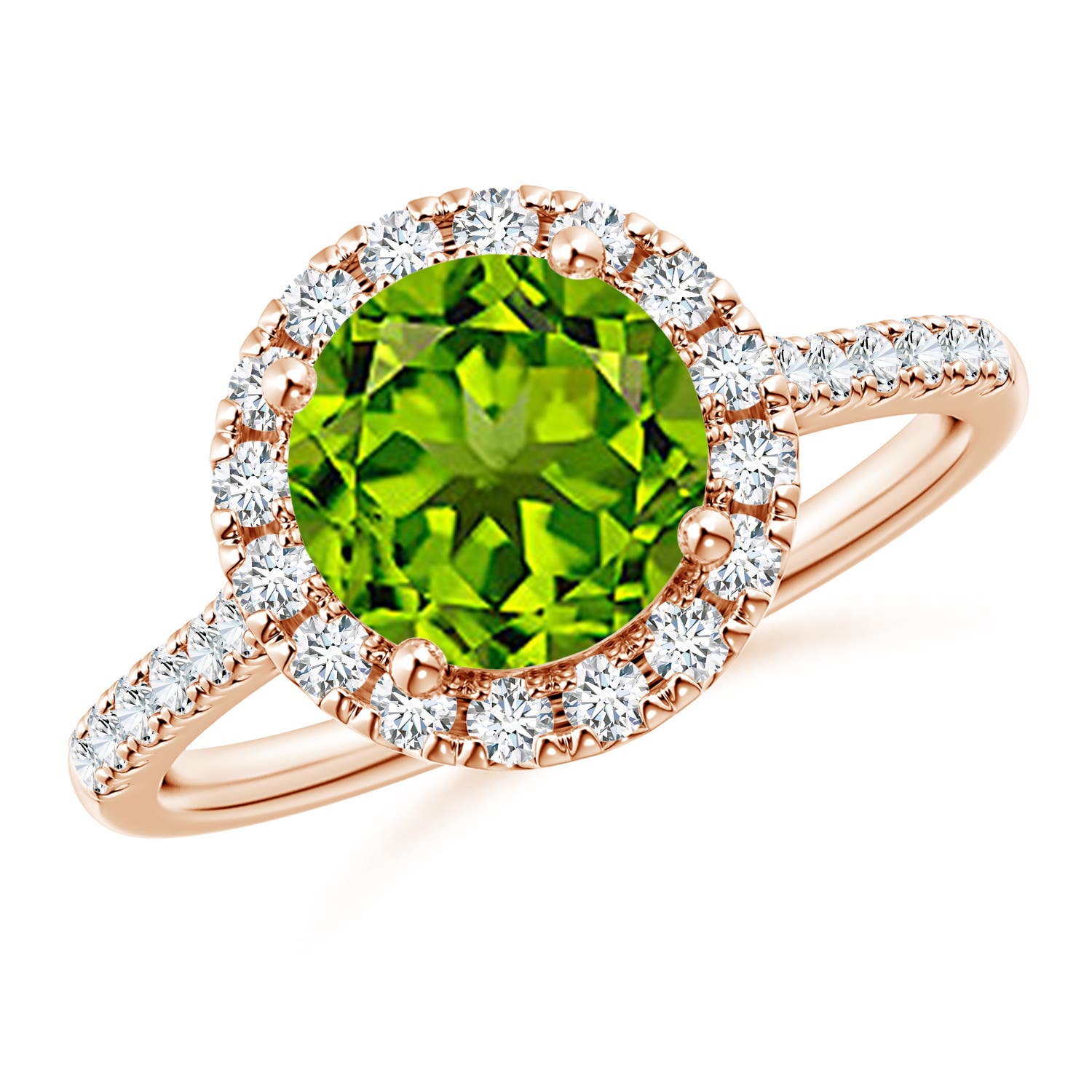 AAAA - Peridot / 2.32 CT / 14 KT Rose Gold