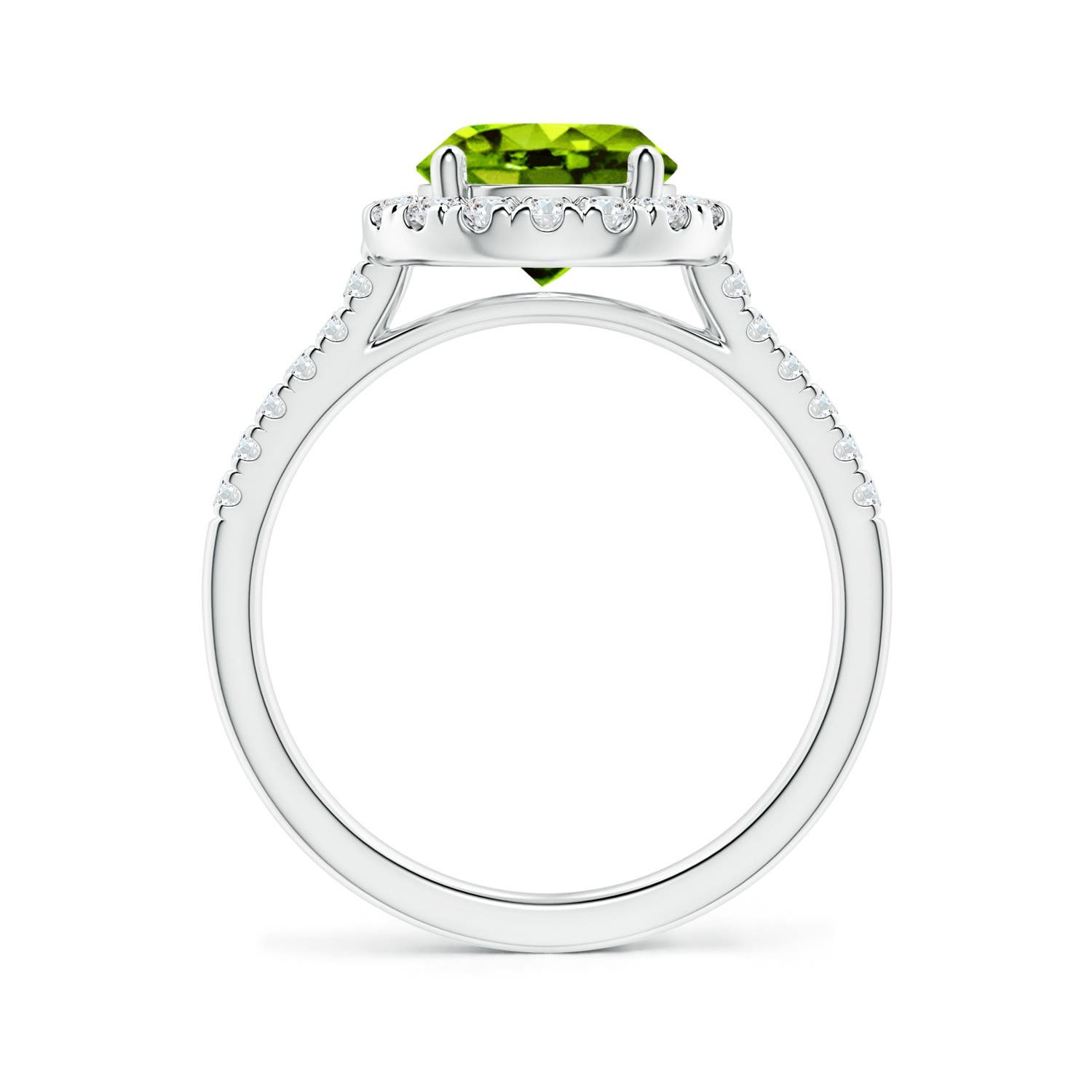 AAAA - Peridot / 2.32 CT / 14 KT White Gold