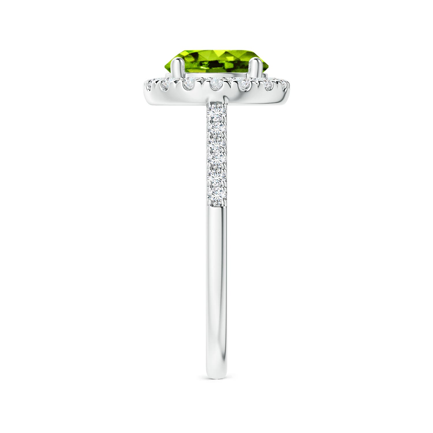 AAAA - Peridot / 2.32 CT / 14 KT White Gold