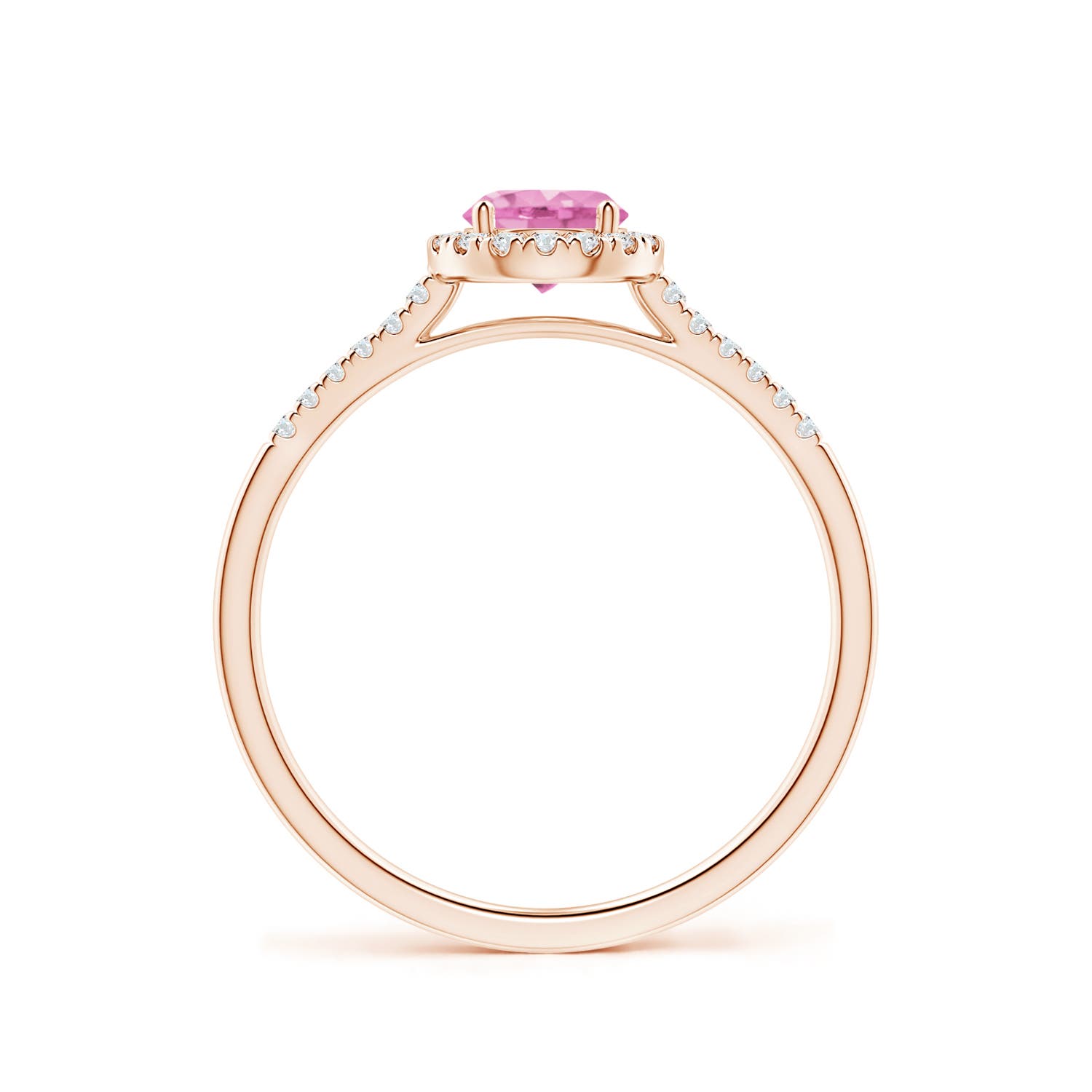 A - Pink Sapphire / 0.75 CT / 14 KT Rose Gold