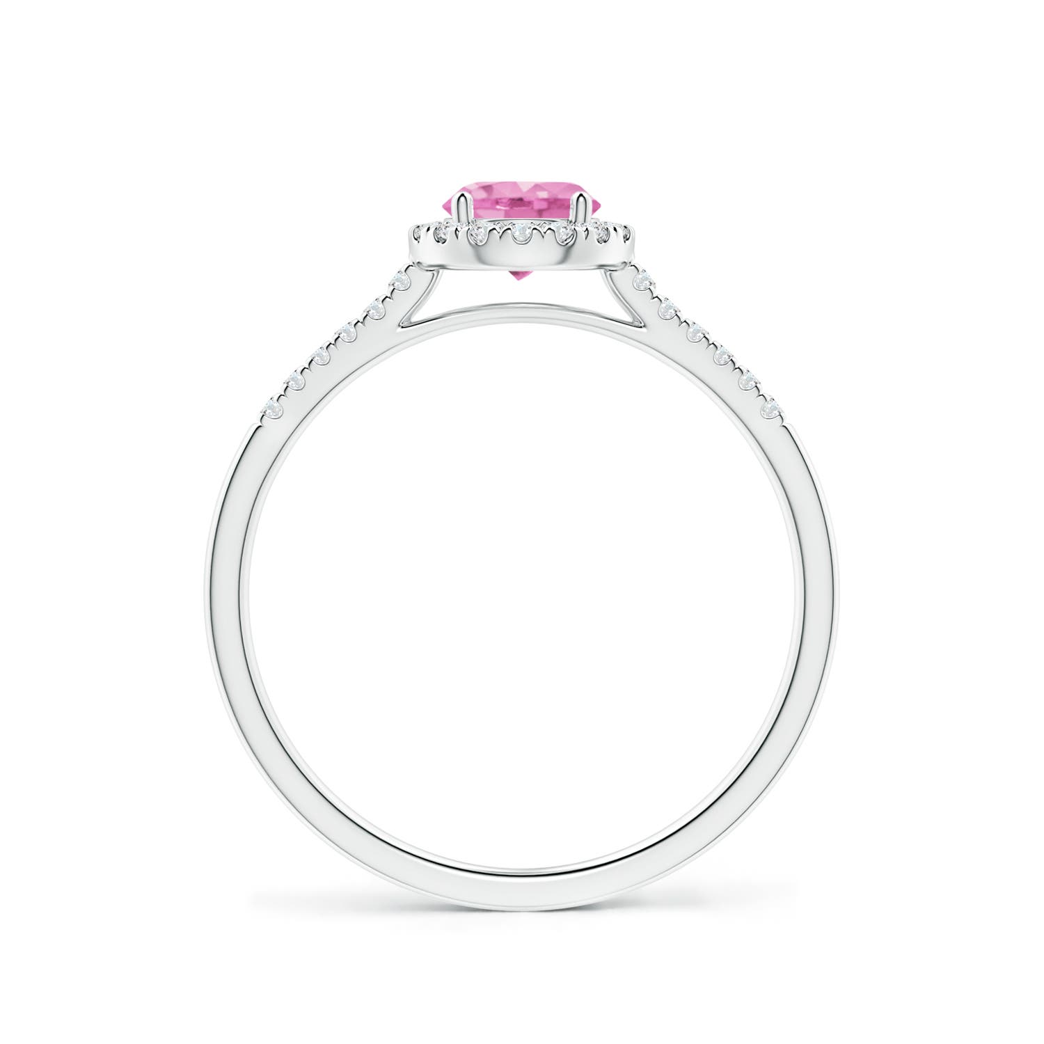 A - Pink Sapphire / 0.75 CT / 14 KT White Gold