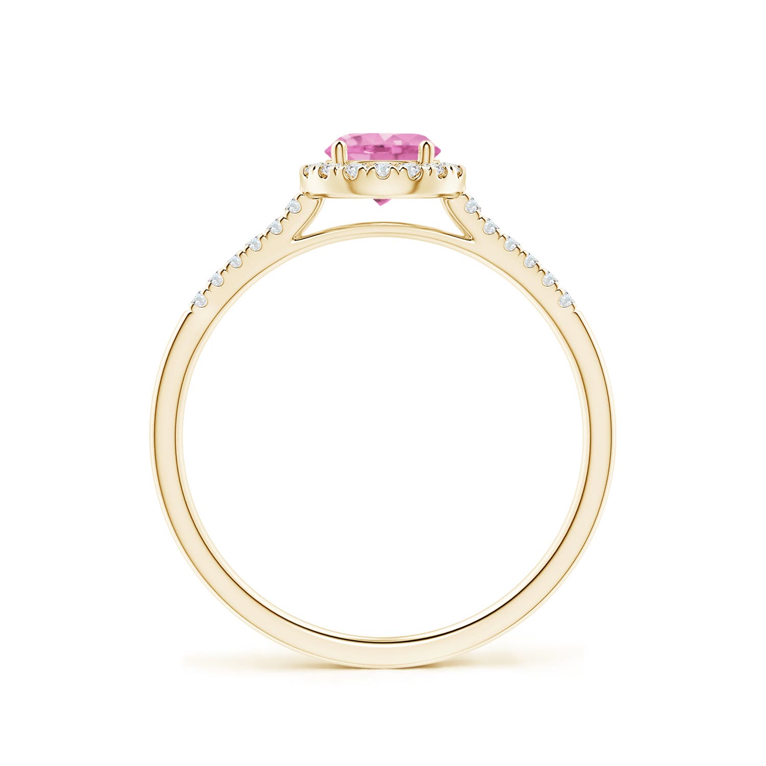 A - Pink Sapphire / 0.75 CT / 14 KT Yellow Gold