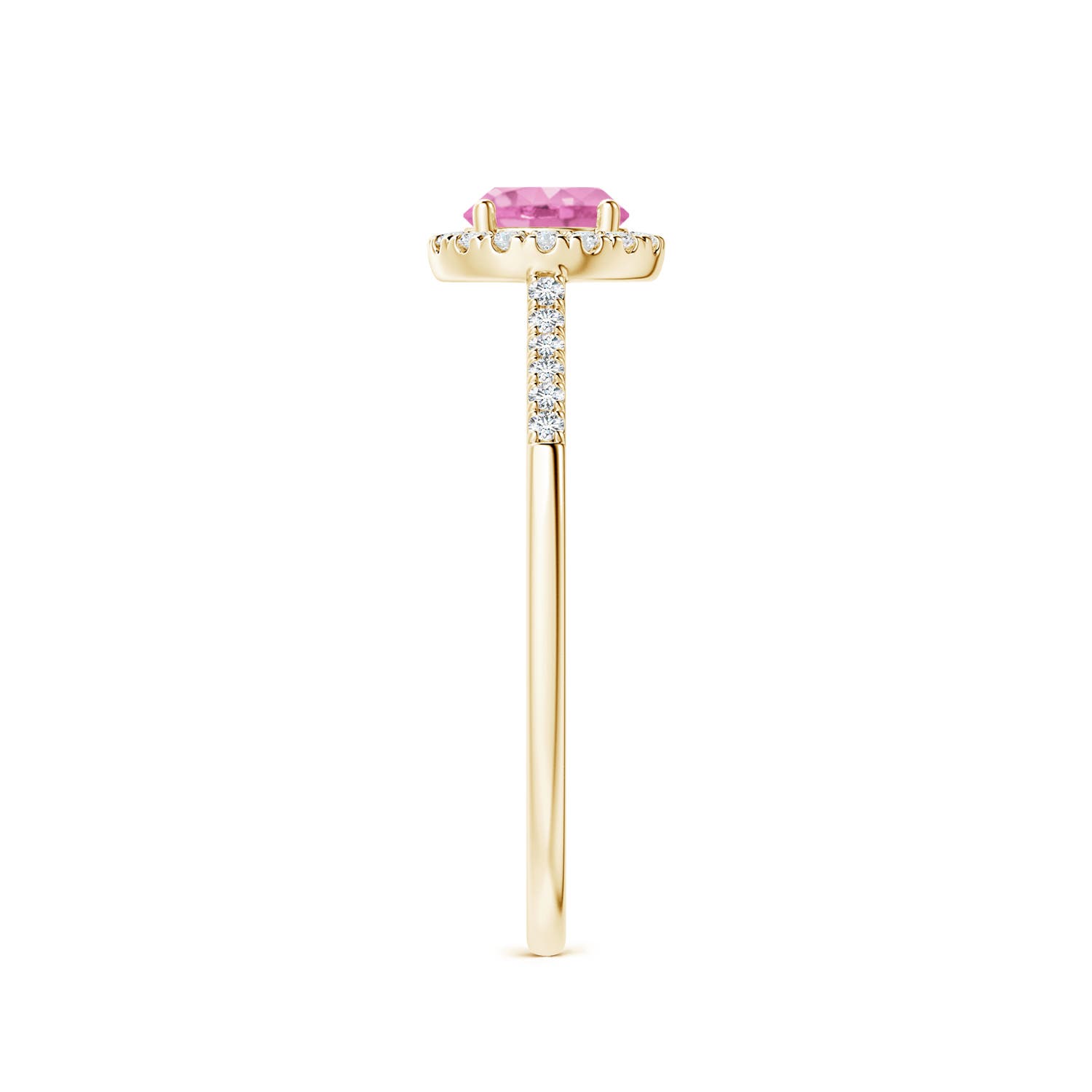 A - Pink Sapphire / 0.75 CT / 14 KT Yellow Gold