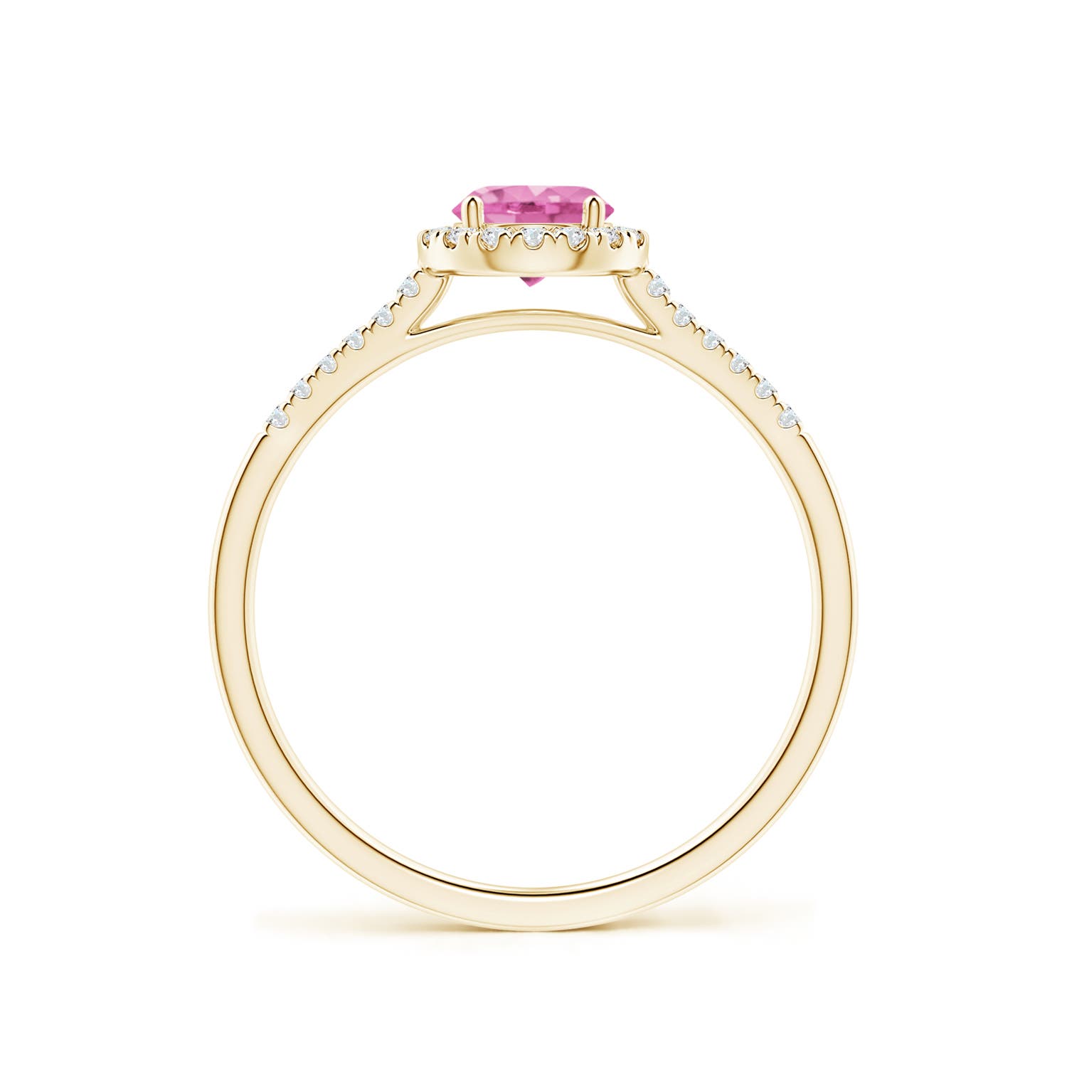 AA - Pink Sapphire / 0.75 CT / 14 KT Yellow Gold