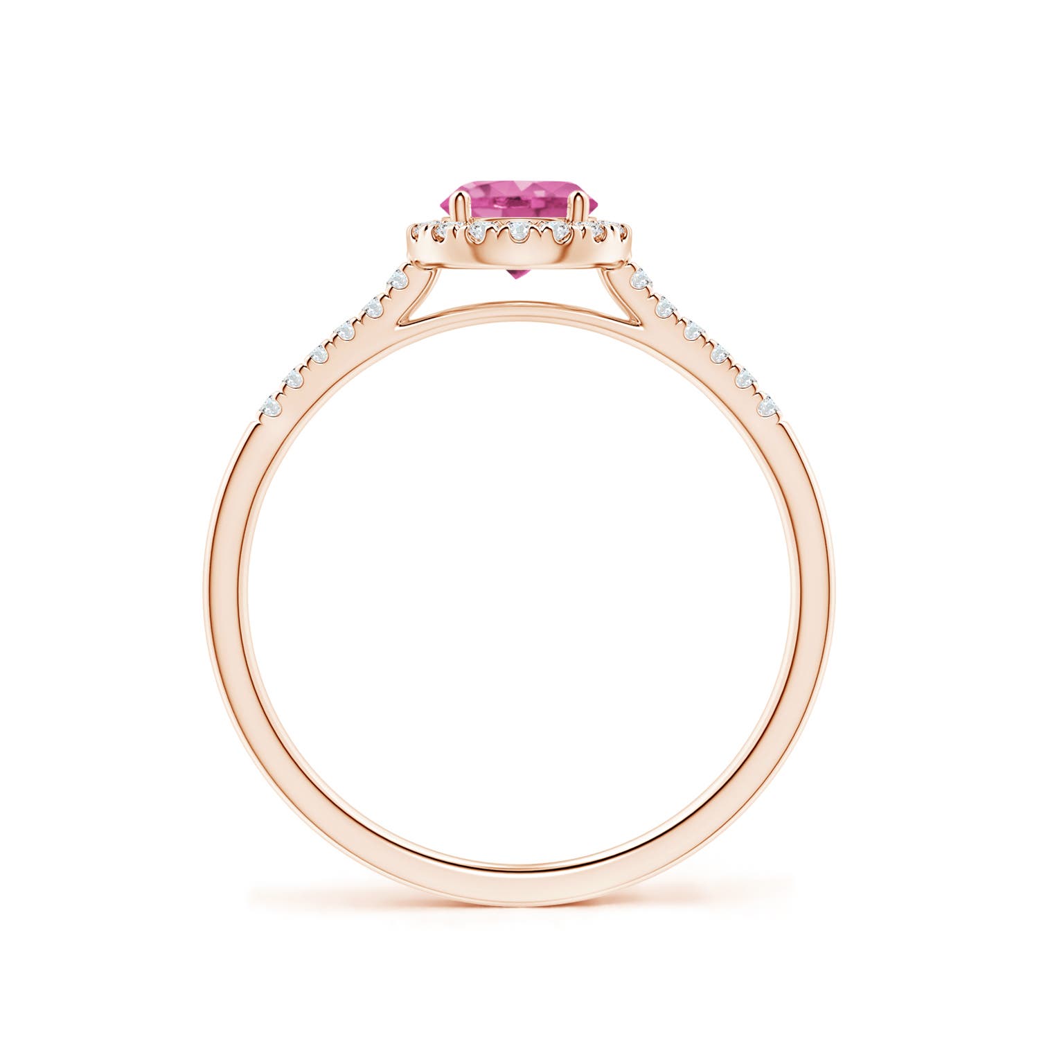 AAA - Pink Sapphire / 0.75 CT / 14 KT Rose Gold