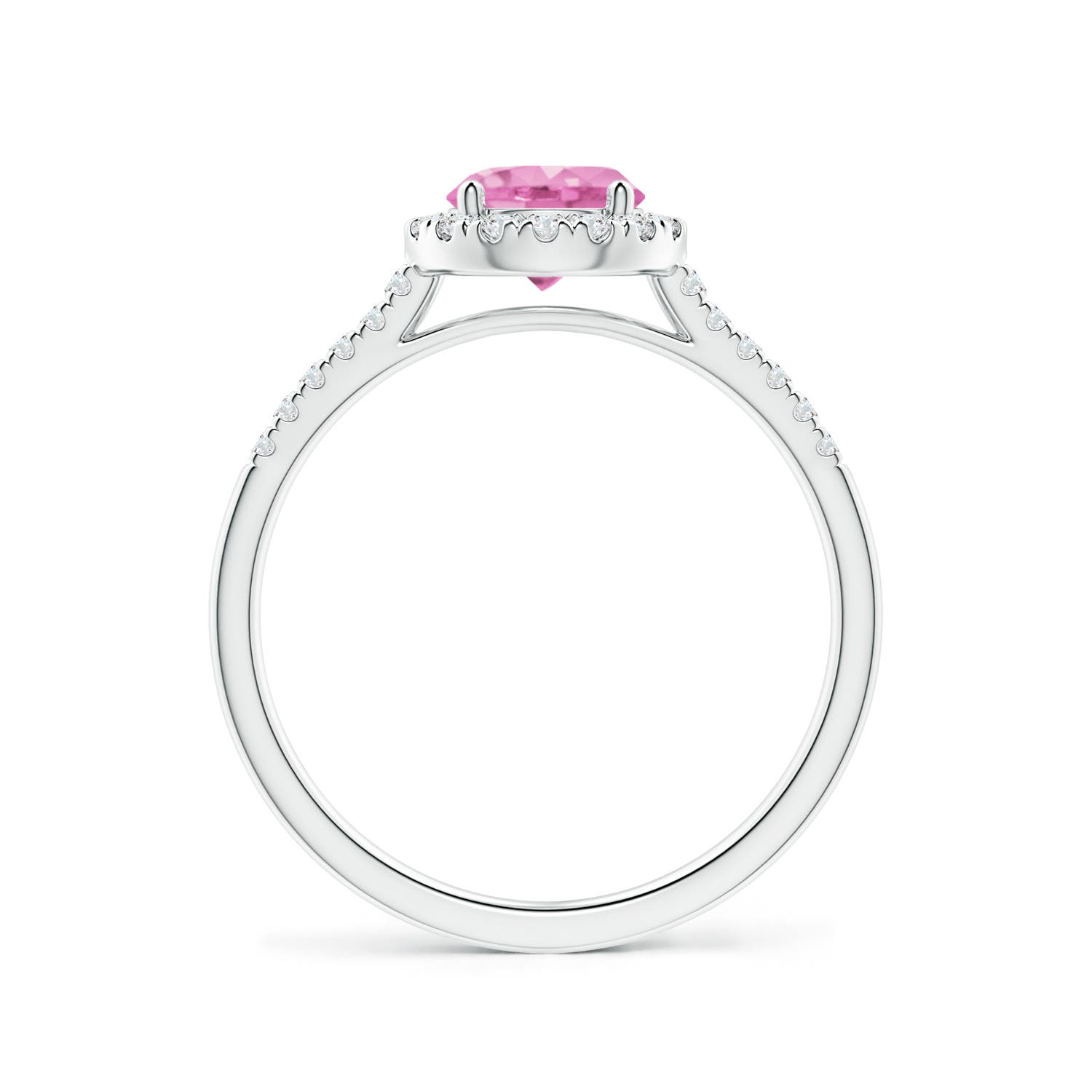 A - Pink Sapphire / 1.2 CT / 14 KT White Gold