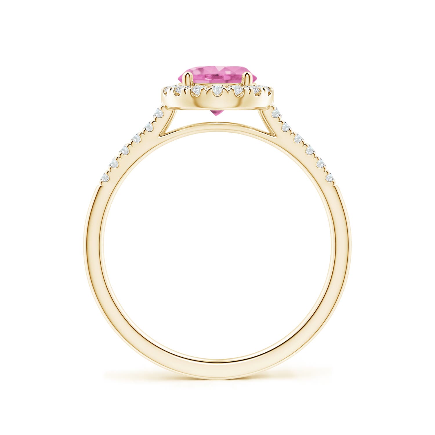 A - Pink Sapphire / 1.2 CT / 14 KT Yellow Gold