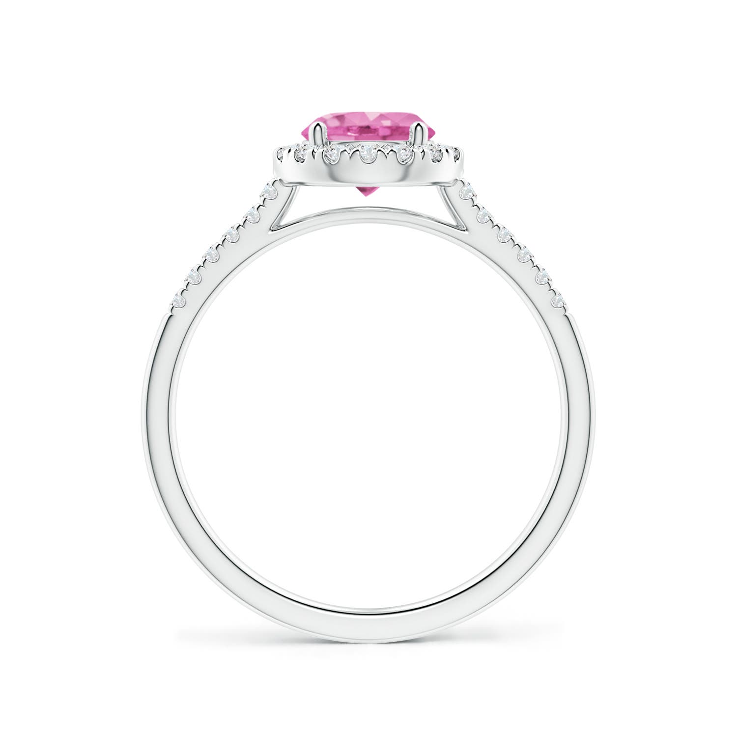 AA - Pink Sapphire / 1.2 CT / 14 KT White Gold