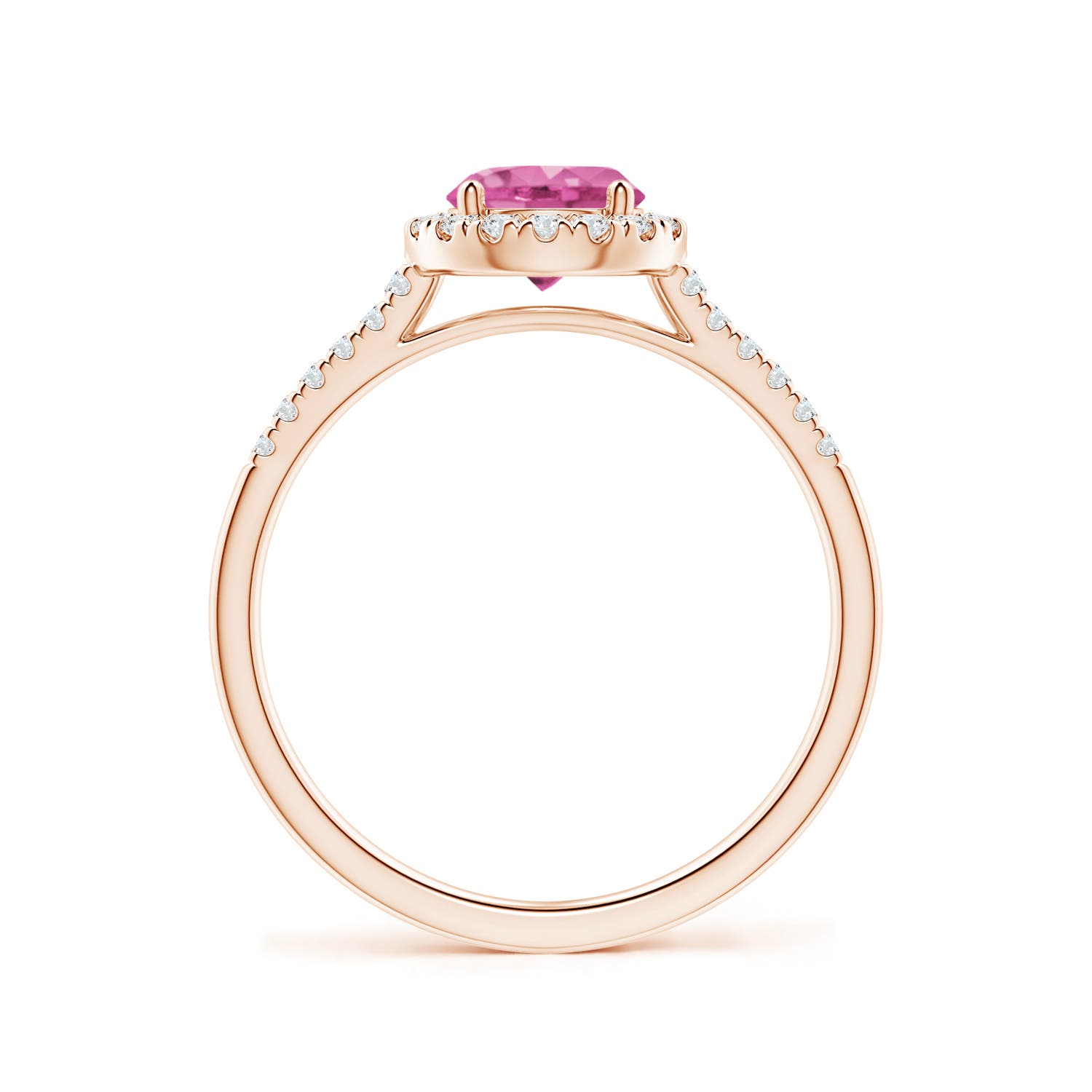 AAA - Pink Sapphire / 1.2 CT / 14 KT Rose Gold