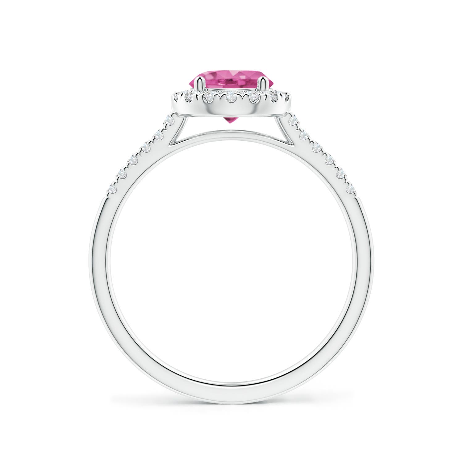 AAA - Pink Sapphire / 1.2 CT / 14 KT White Gold