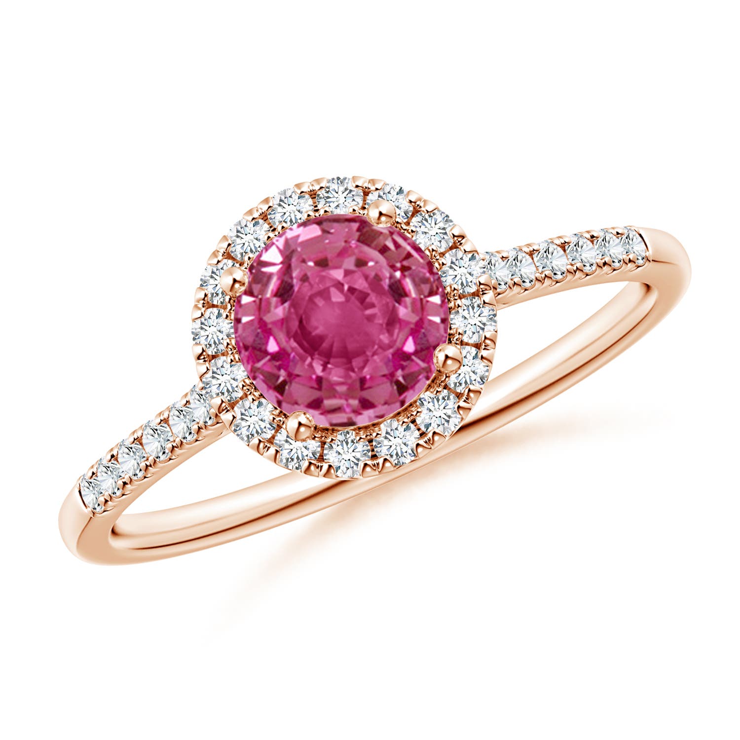 AAAA - Pink Sapphire / 1.2 CT / 14 KT Rose Gold