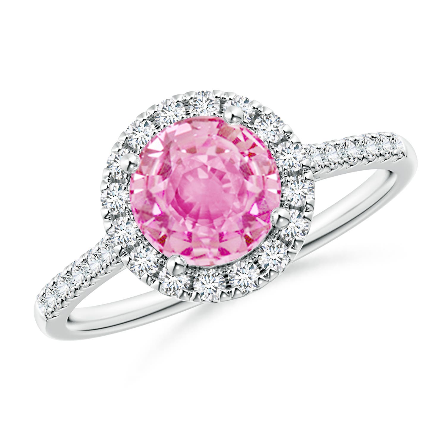 A - Pink Sapphire / 1.89 CT / 14 KT White Gold