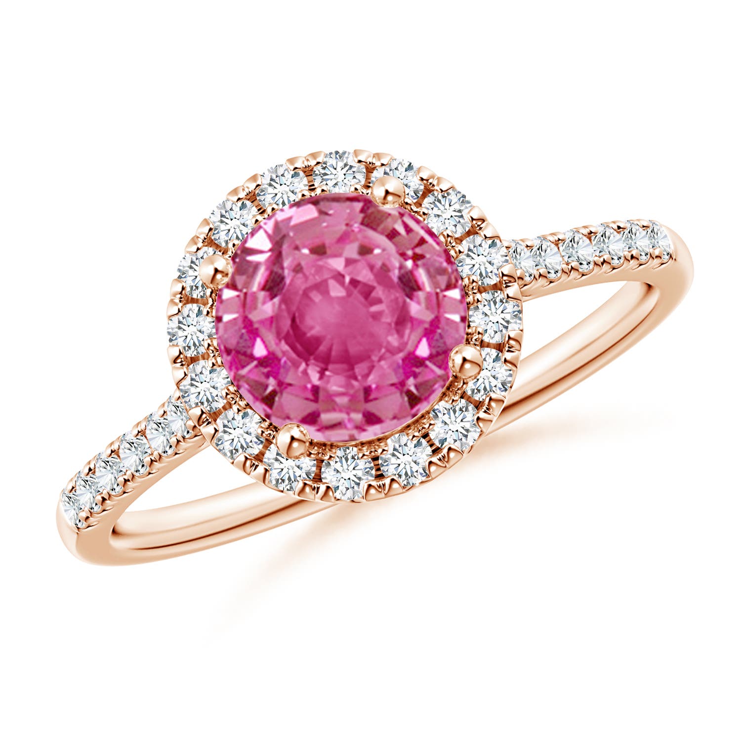 AAA - Pink Sapphire / 1.89 CT / 14 KT Rose Gold