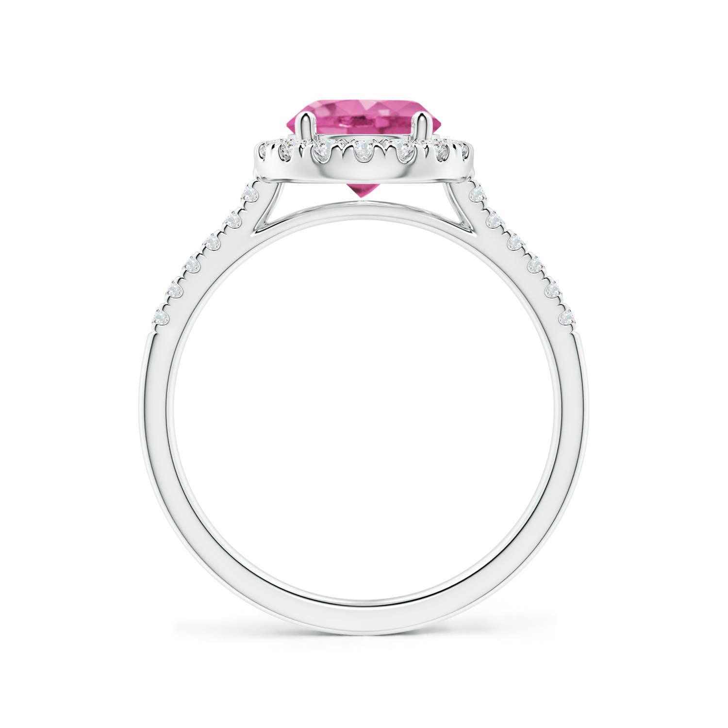 AAA - Pink Sapphire / 1.89 CT / 14 KT White Gold