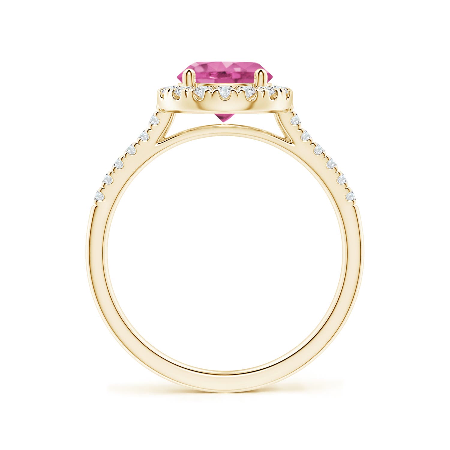 AAA - Pink Sapphire / 1.89 CT / 14 KT Yellow Gold