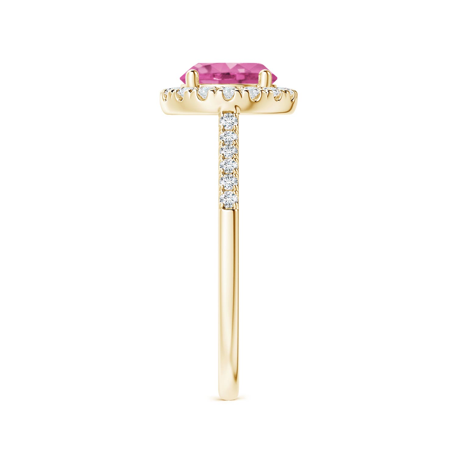 AAA - Pink Sapphire / 1.89 CT / 14 KT Yellow Gold