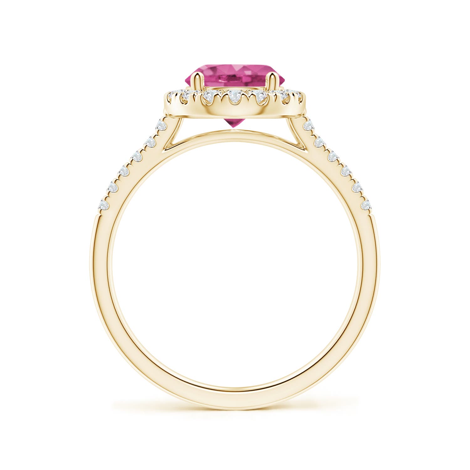 AAAA - Pink Sapphire / 1.89 CT / 14 KT Yellow Gold