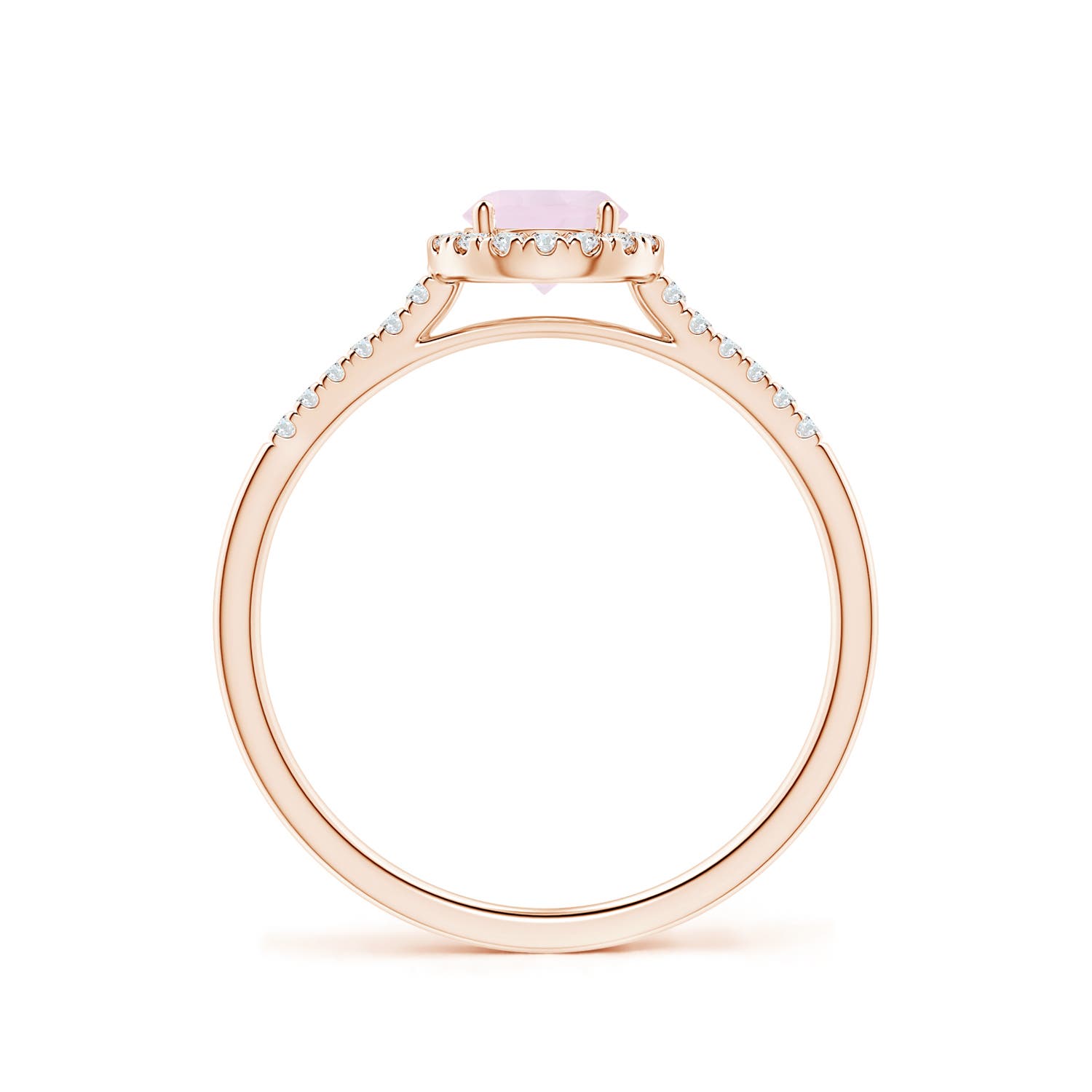 A - Rose Quartz / 0.65 CT / 14 KT Rose Gold