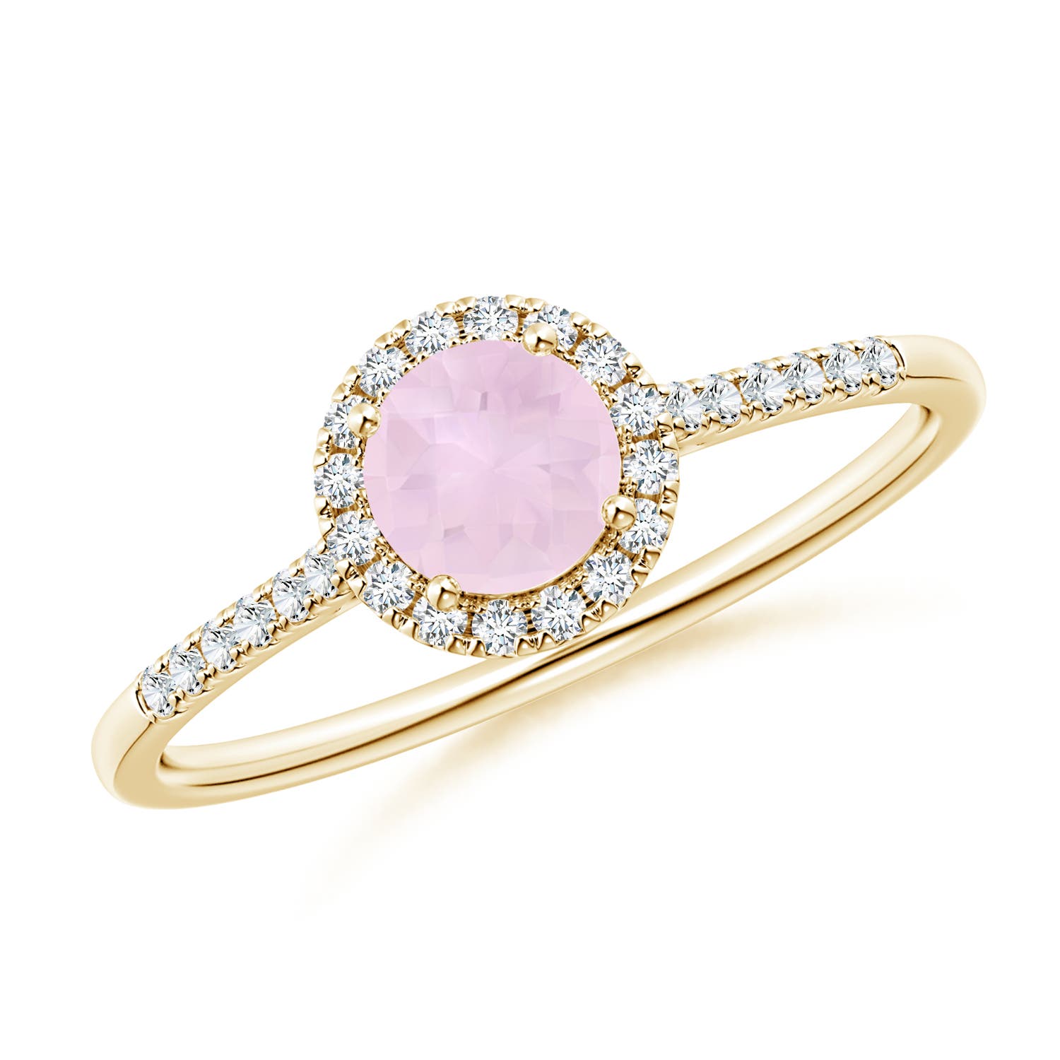 AA - Rose Quartz / 0.65 CT / 14 KT Yellow Gold