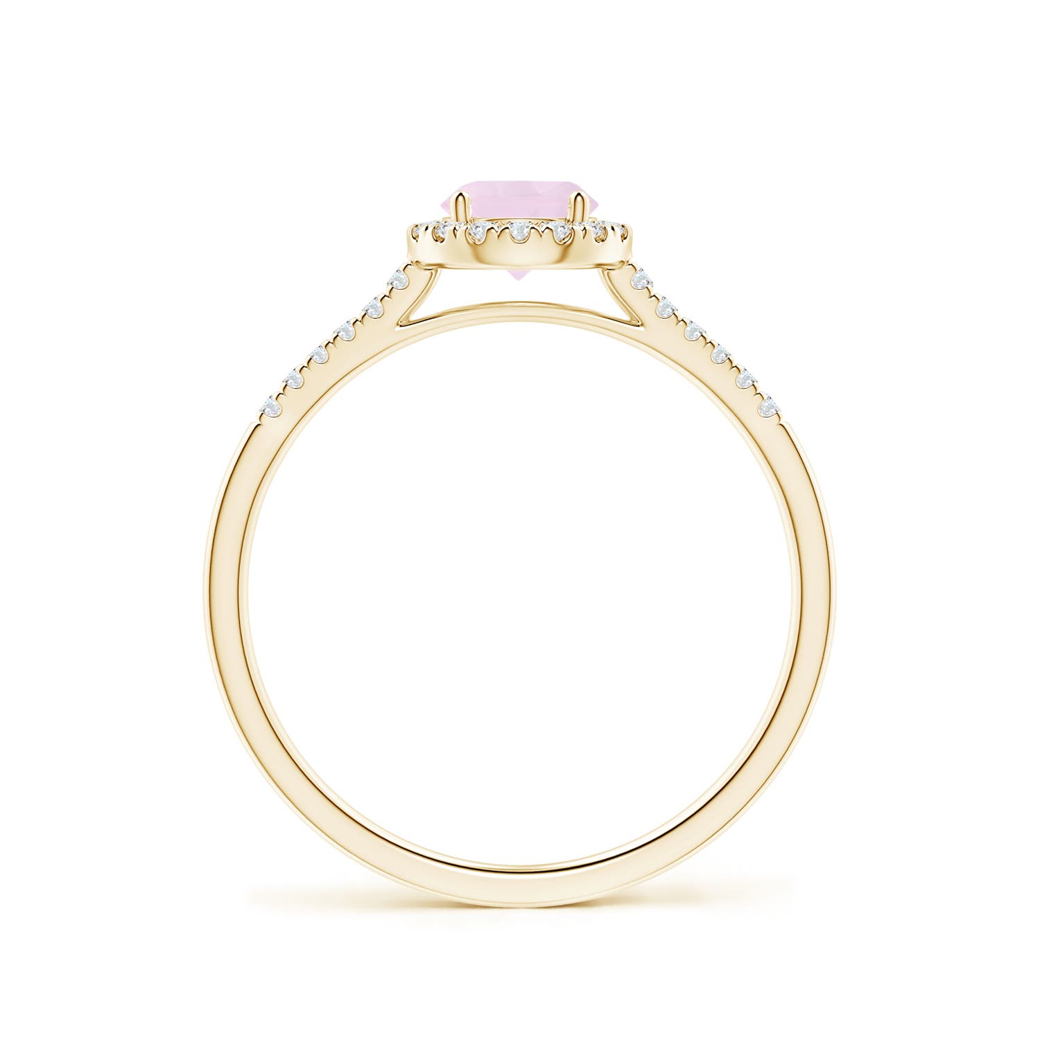 AA - Rose Quartz / 0.65 CT / 14 KT Yellow Gold