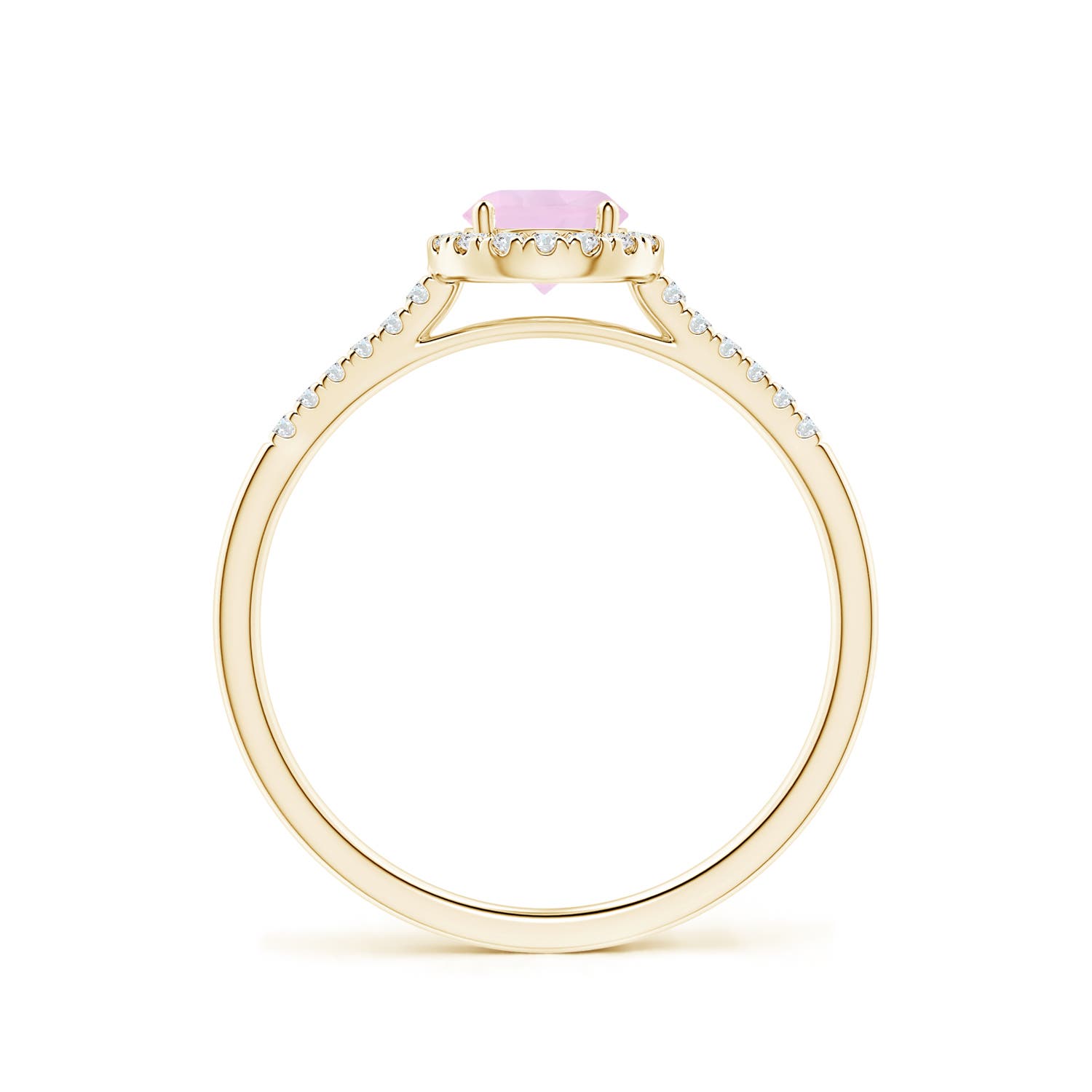 AAA - Rose Quartz / 0.65 CT / 14 KT Yellow Gold