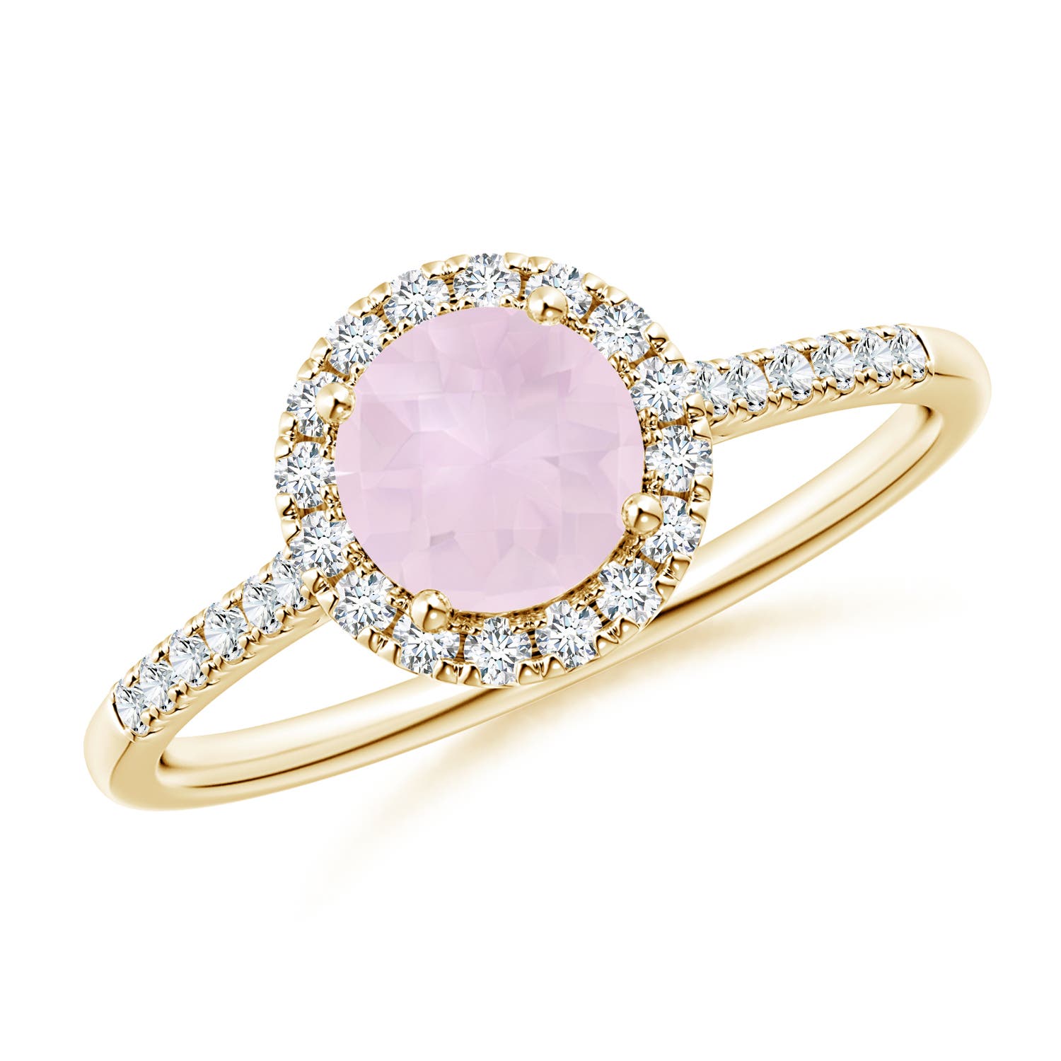 A - Rose Quartz / 1.05 CT / 14 KT Yellow Gold