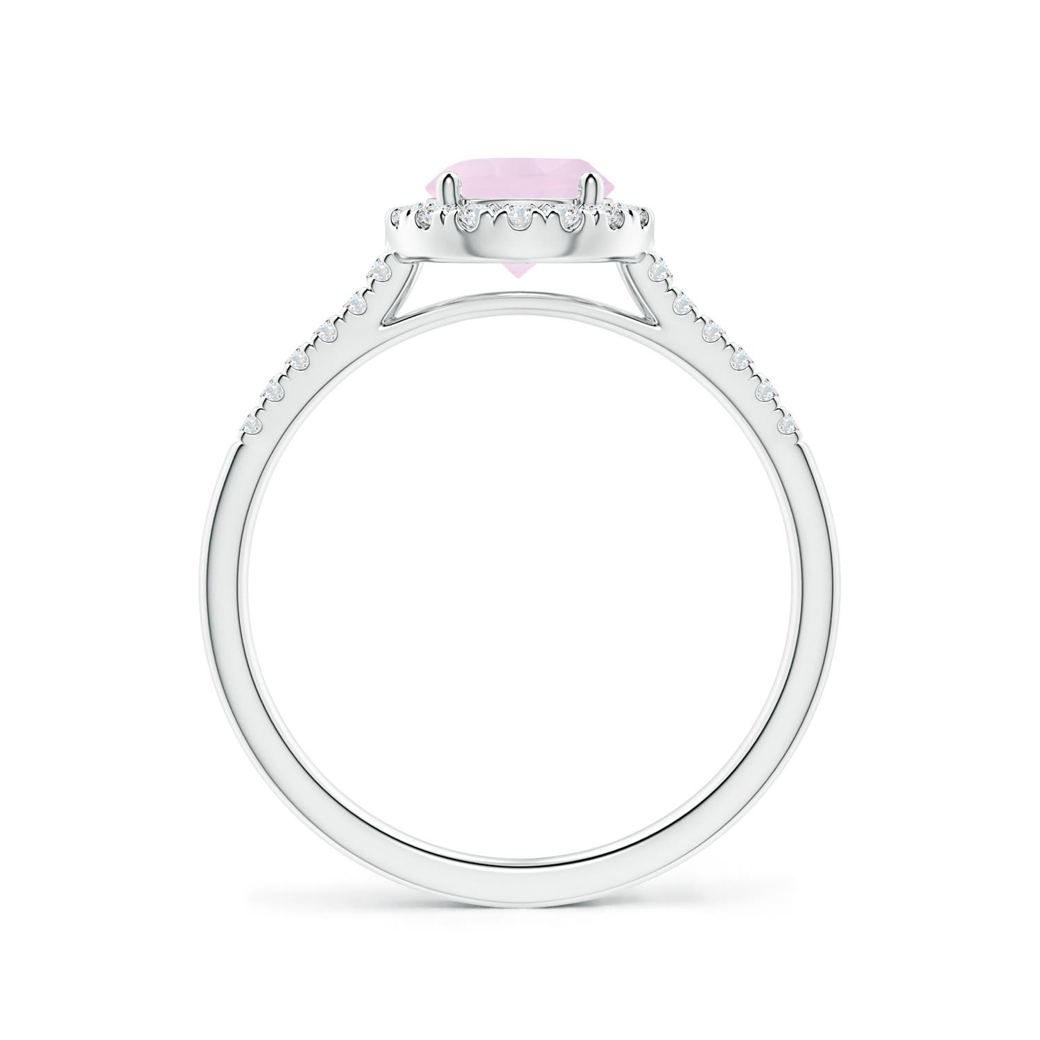 AA - Rose Quartz / 1.05 CT / 14 KT White Gold