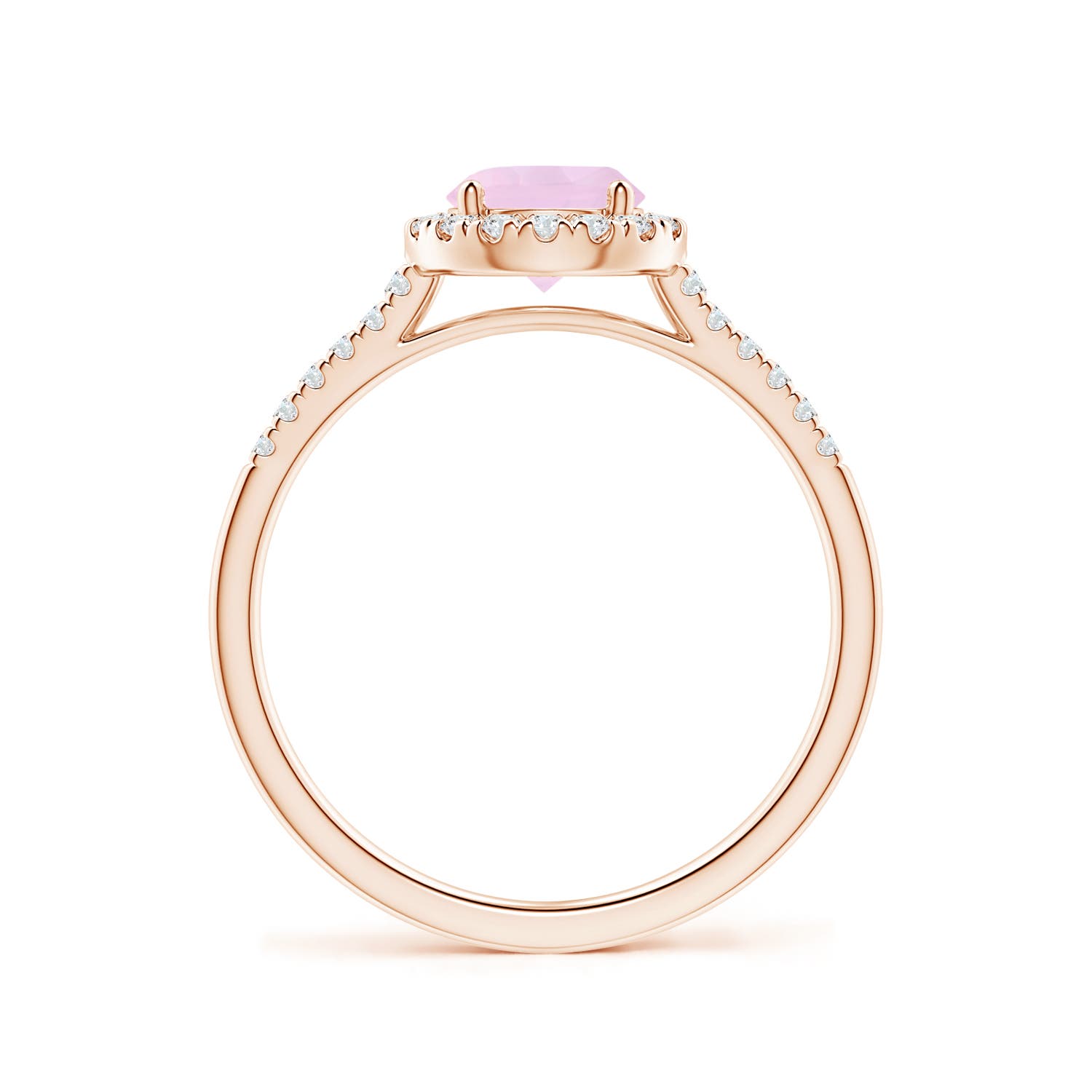 AAA - Rose Quartz / 1.05 CT / 14 KT Rose Gold