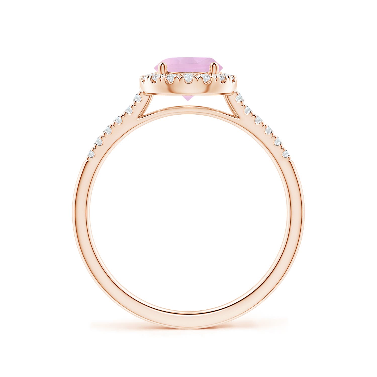 AAAA - Rose Quartz / 1.05 CT / 14 KT Rose Gold