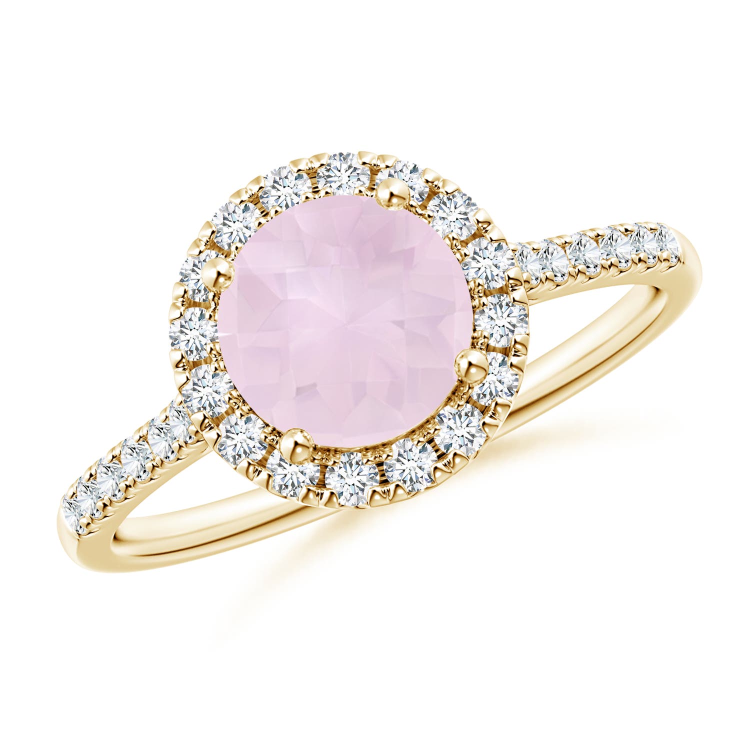 A - Rose Quartz / 1.64 CT / 14 KT Yellow Gold