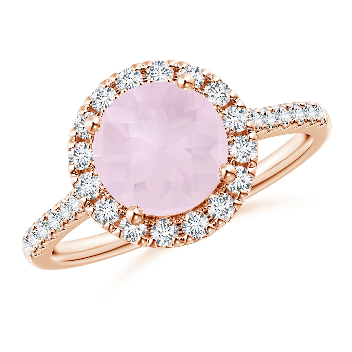 A - Rose Quartz / 2.02 CT / 14 KT Rose Gold